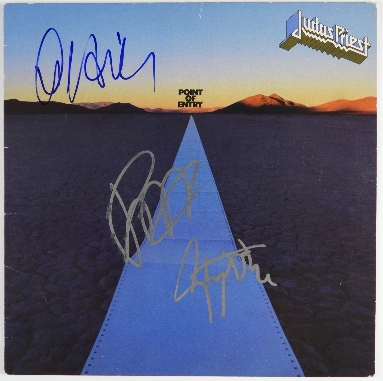Judas Priest JSA Signed Autograph Album Record Vinyl Point Of Entry
