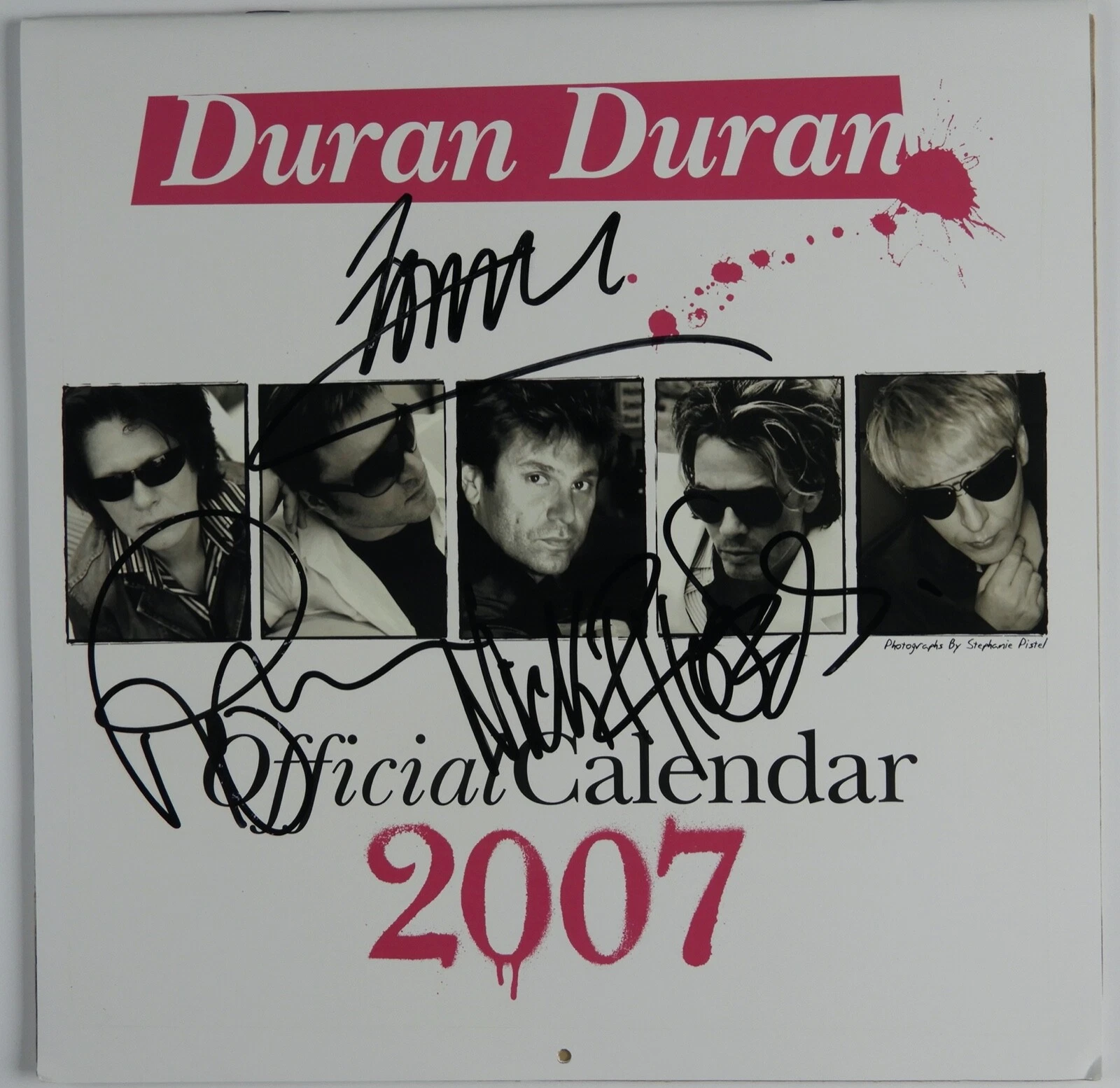 Duran Duran JSA Signed Autograph 2007 Calendar Roger Taylor Nick Rhodes John
