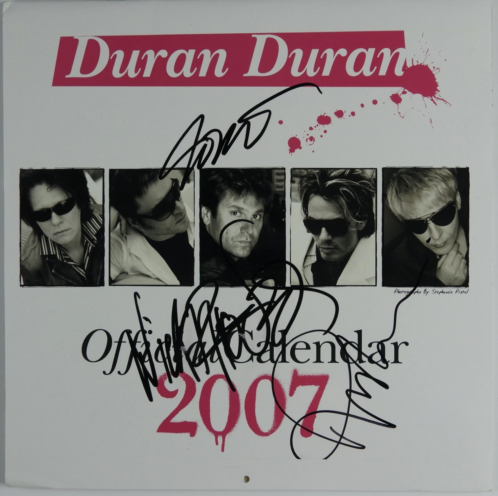 Duran Duran JSA Signed Autograph 2007 Calendar Roger Taylor Nick Rhodes John
