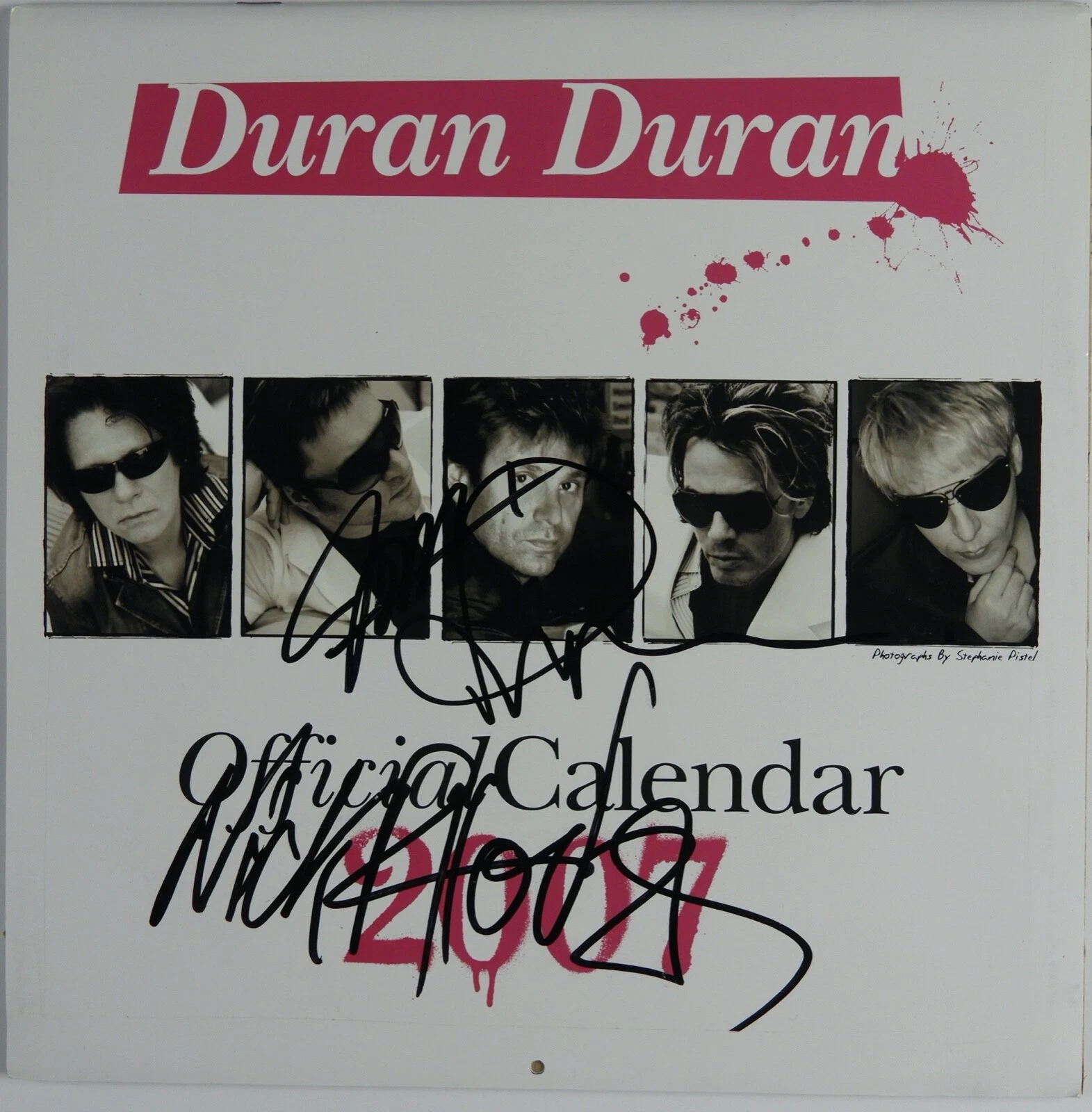 Duran Duran JSA Signed Autograph 2007 Calendar Roger Taylor Nick Rhodes John
