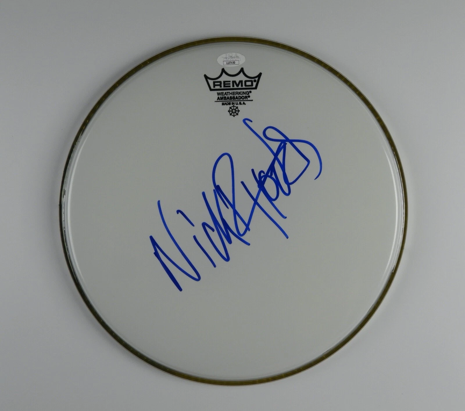 Nick Rhodes Duran Duran Autograph Signed Drum Head JSA COA 12
