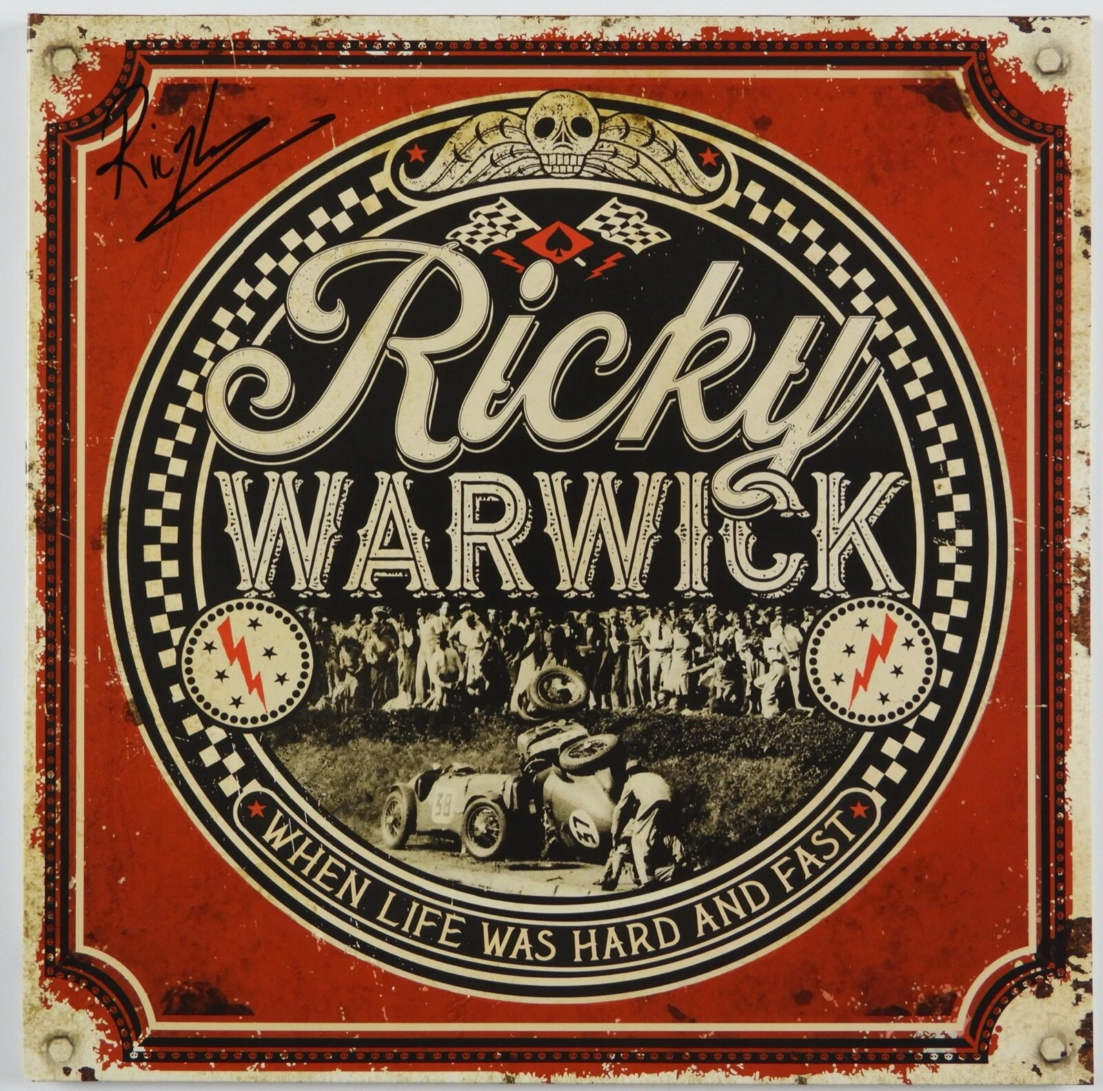 Ricky Warwick JSA Signed Autograph Album Record Vinyl LP When Life Was Hard
