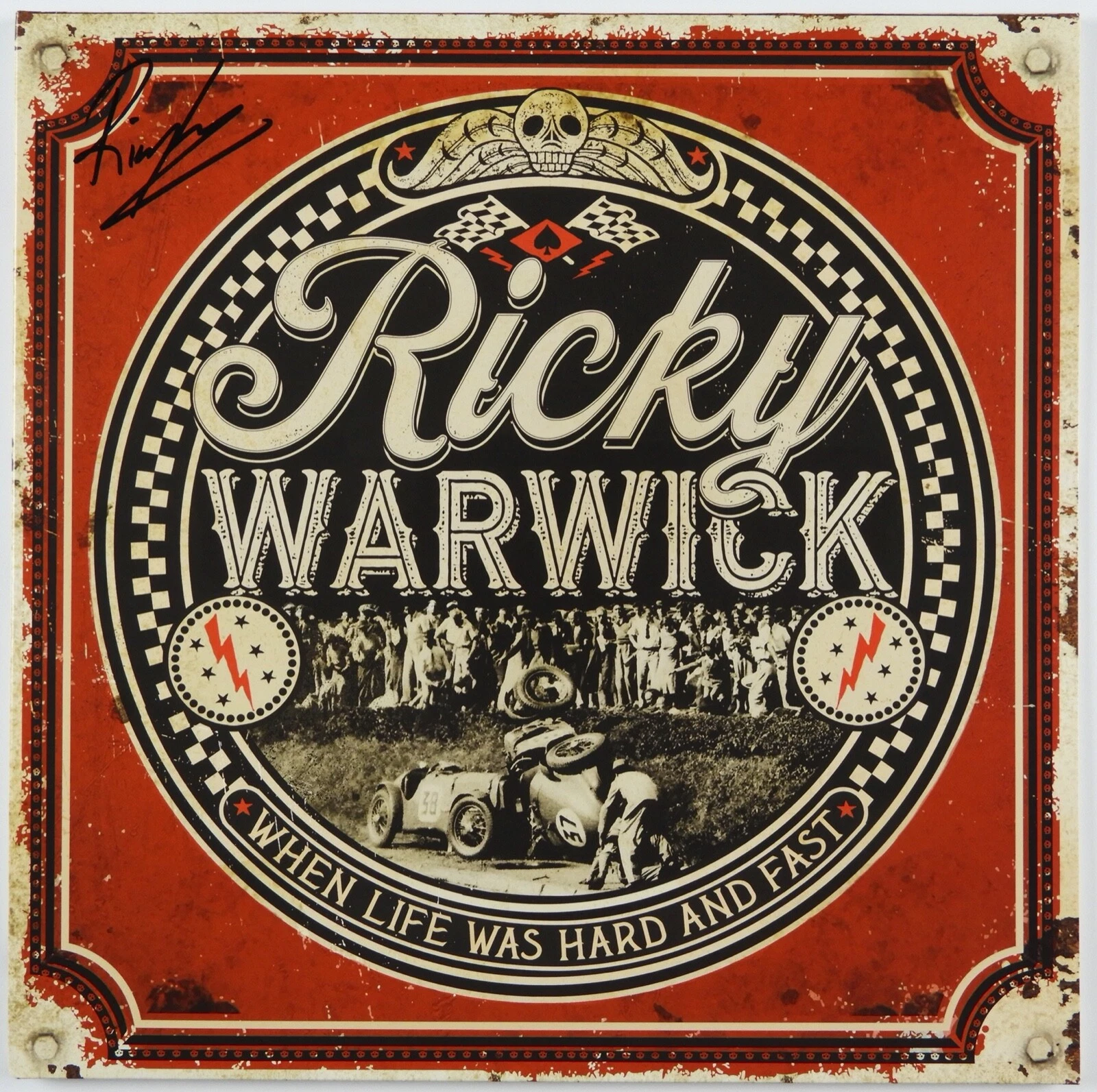 Ricky Warwick JSA Signed Autograph Album Record Vinyl LP When Life Was Hard
