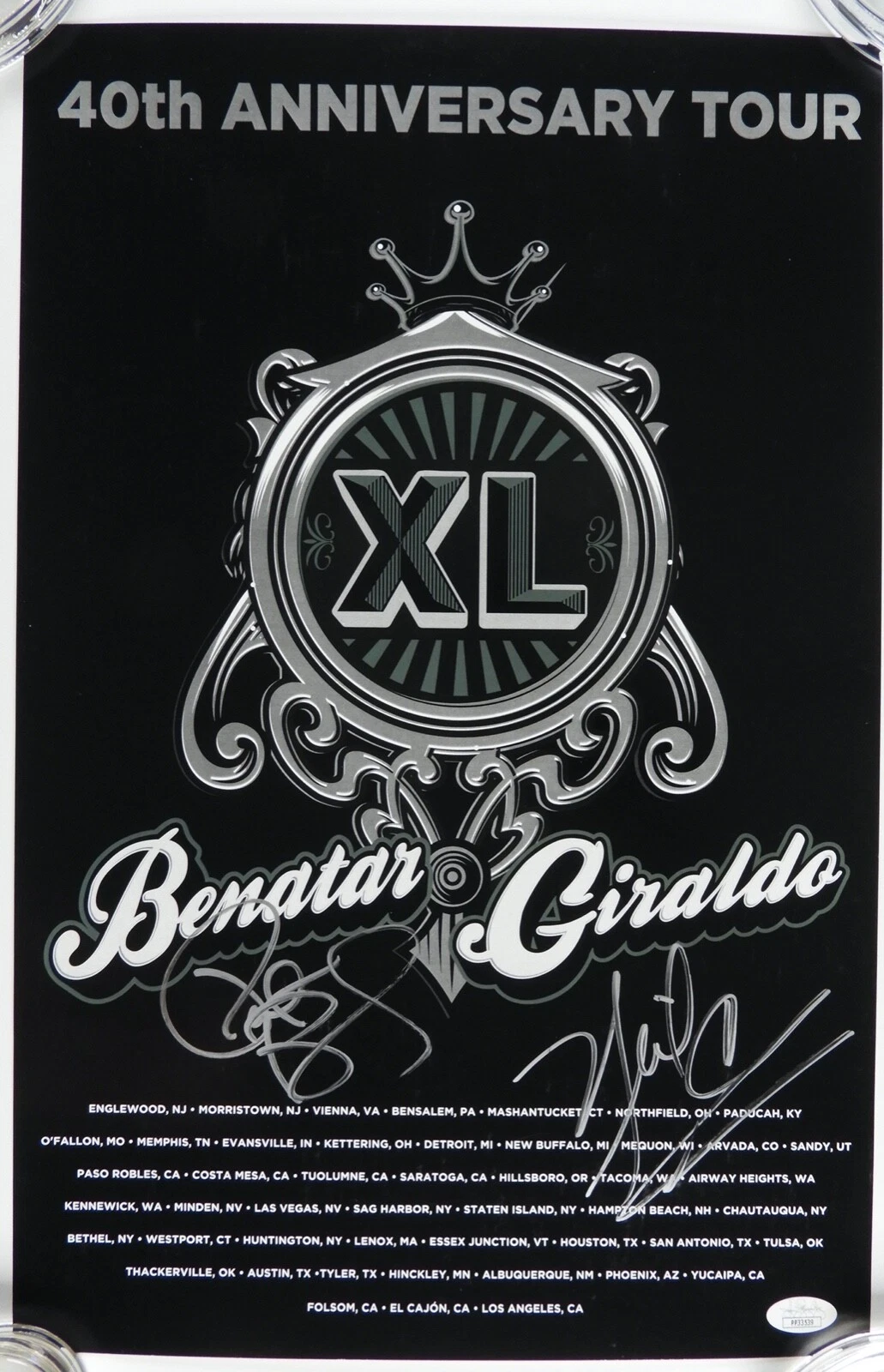 Pat Benatar Neil Giraldo Signed Autograph 40th Anniversary Tour Lithograph
