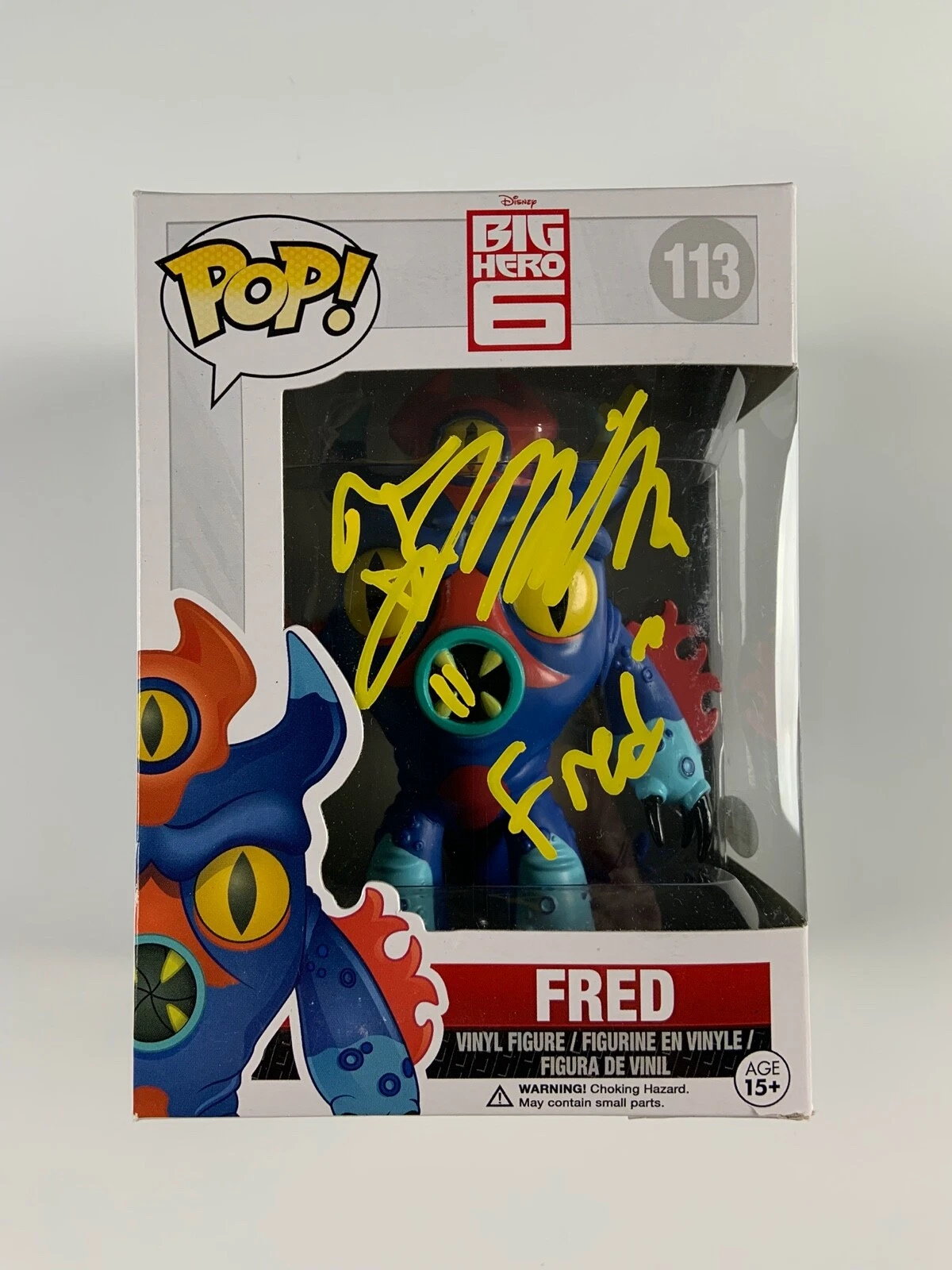 Big Hero 6 Fred T.J. Miller JSA COA Signed Autograph Funko Pop 113
