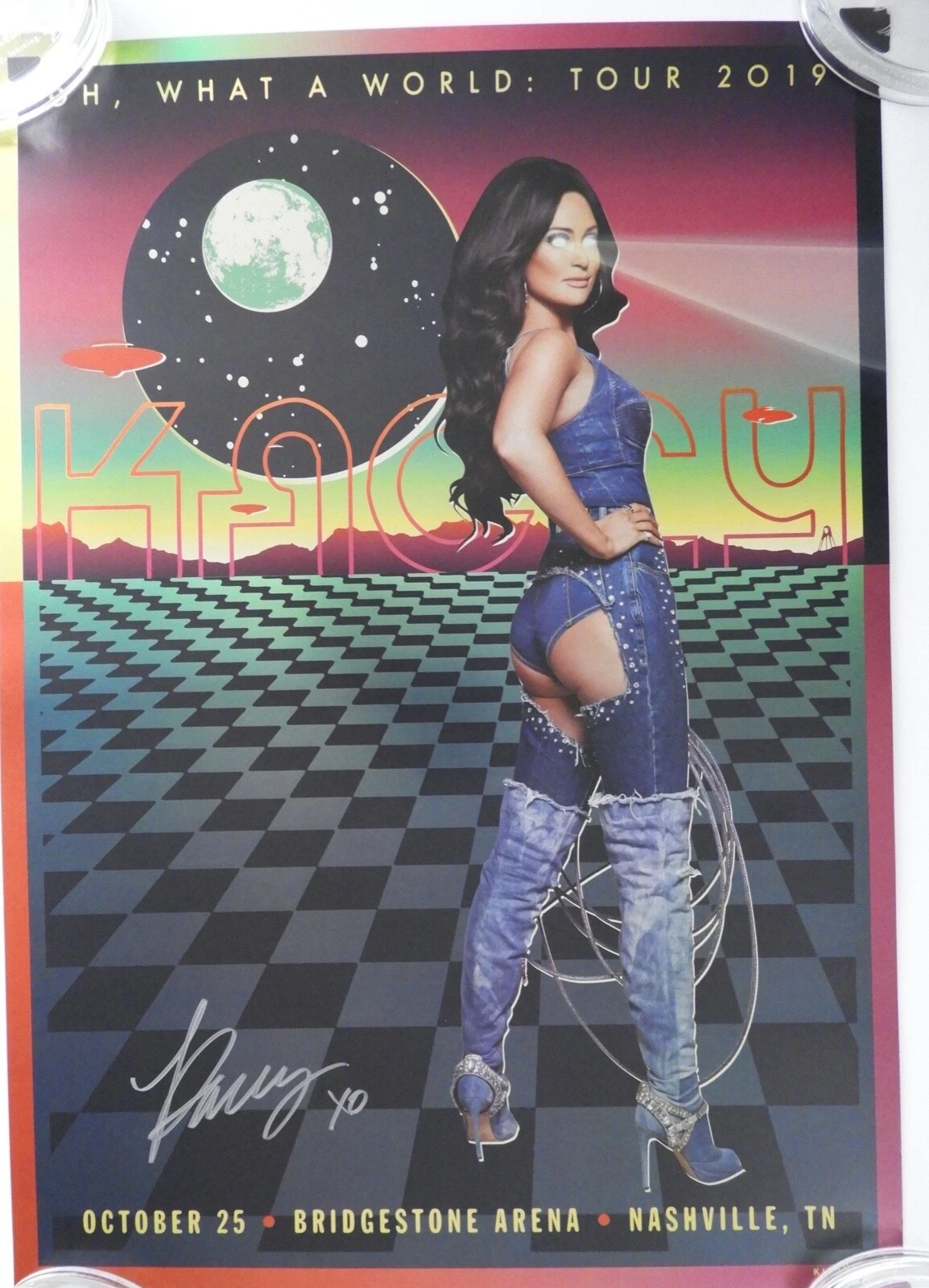 Kacey Musgraves Signed Autograph Oh What A Night Tour Poster Lithograph
