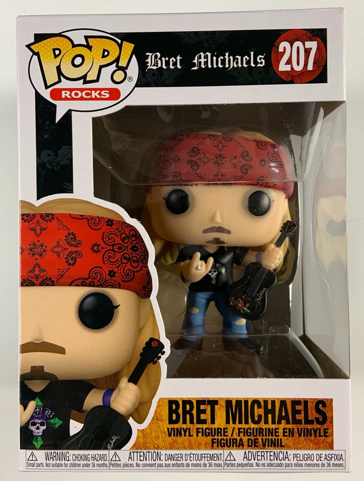 Bret Michaels Poison JSA COA Signed Autograph Funko Pop 207
