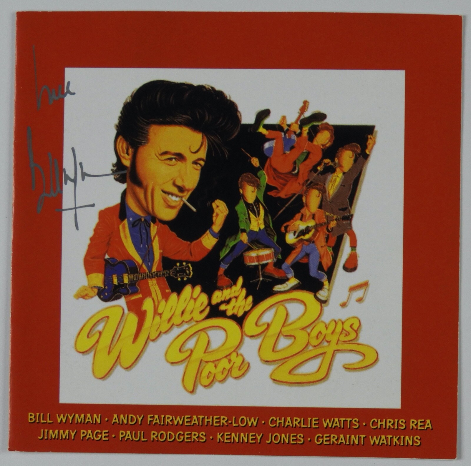 Bill Wyman JSA Signed Autograph CD Booklet Willie And The Poor Boys
