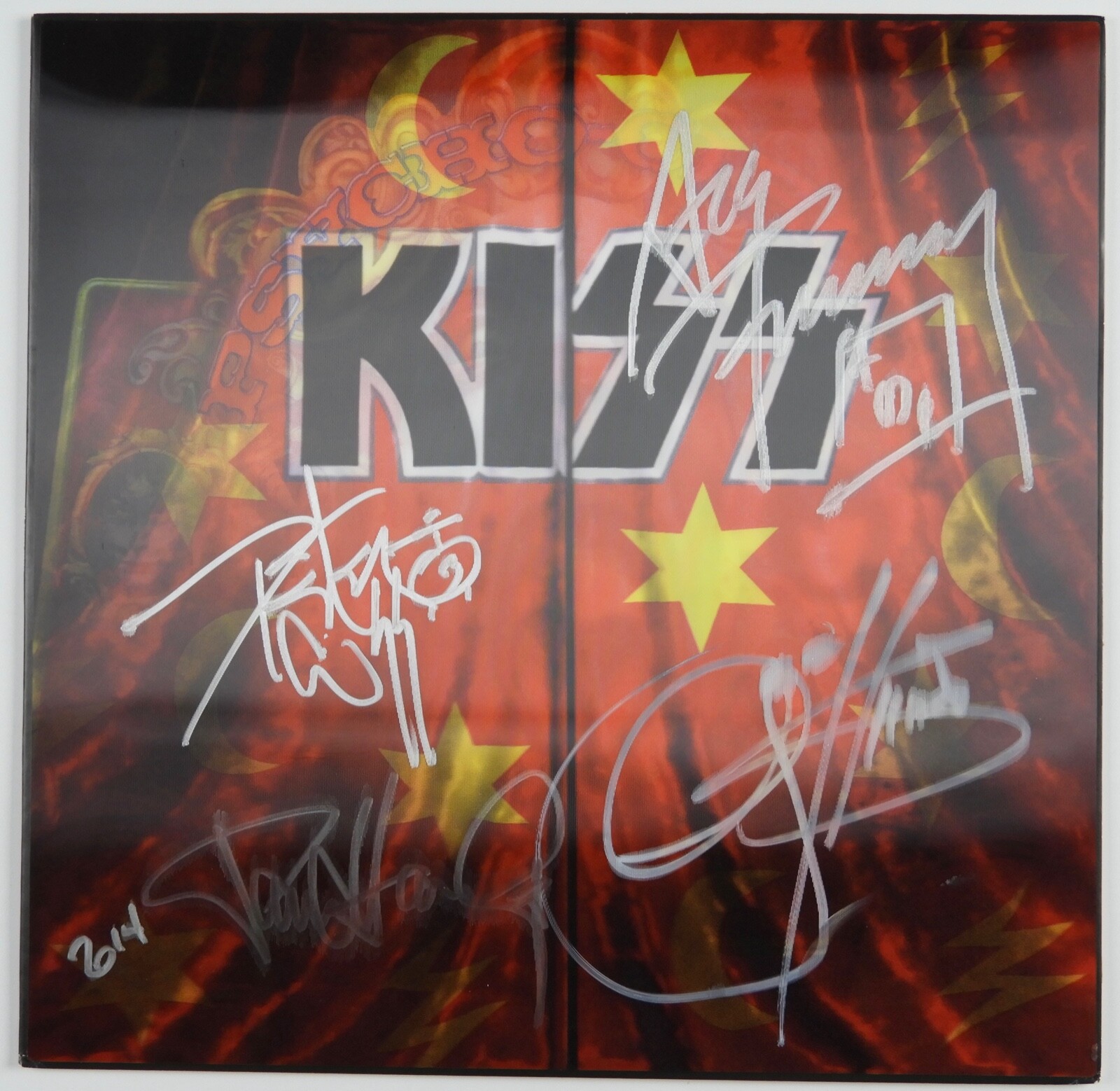 KISS JSA Paul Gene Fully Signed Autograph Record Album Psycho Circus LENTICULAR
