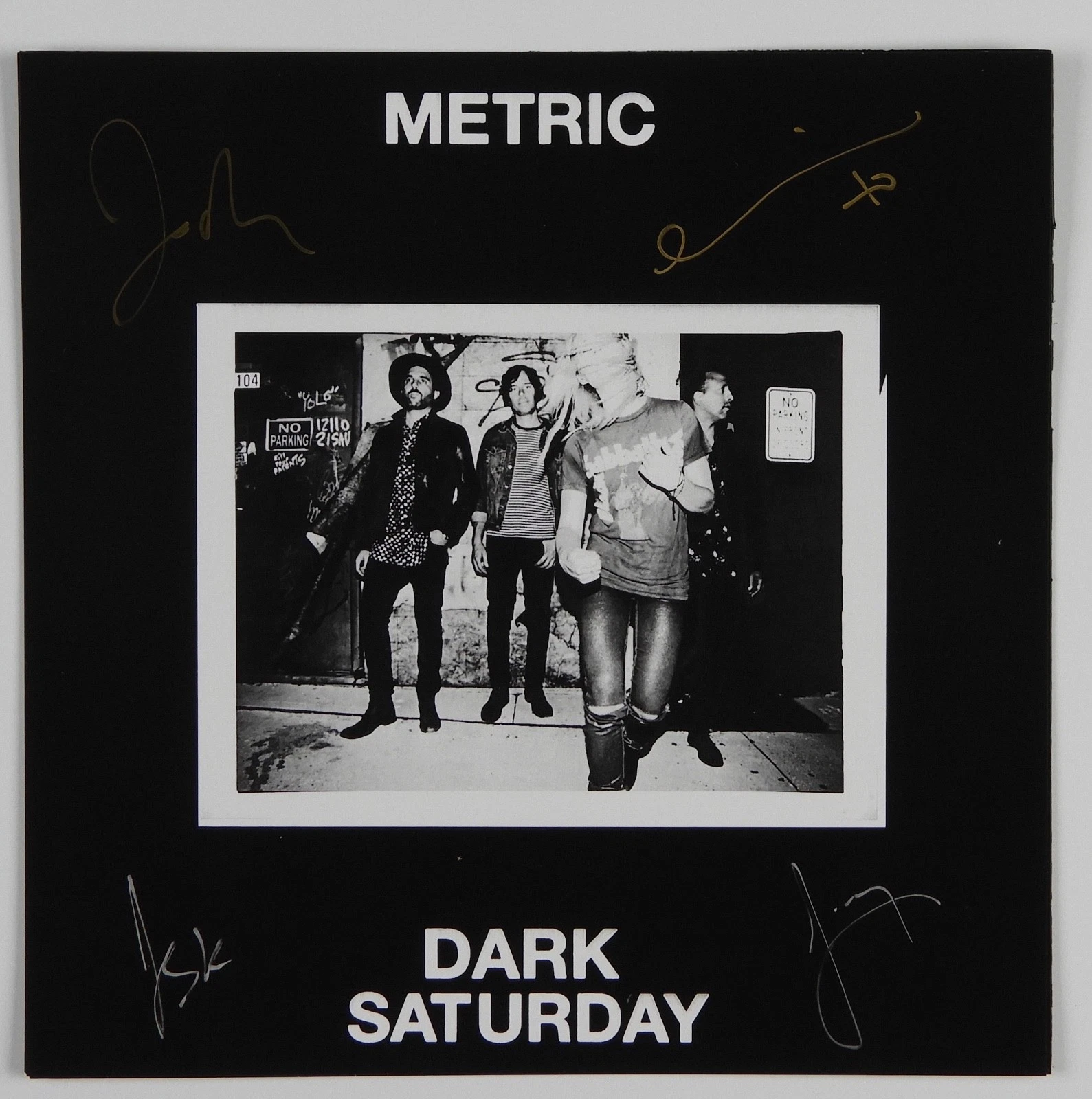 Metric Dark Sunday Full Band Signed JSA Signed Autograph 45 Flex Record Vinyl

