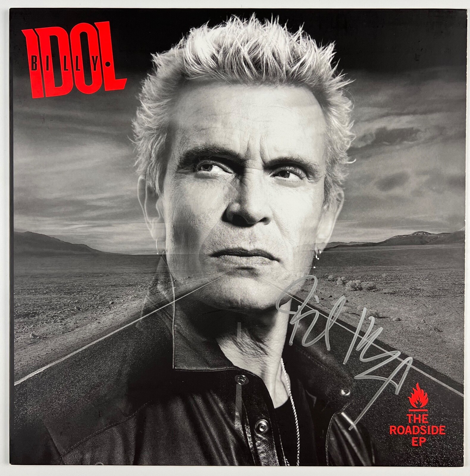 Billy Idol Autograph Signed The Roadside EP Vinyl Album Record
