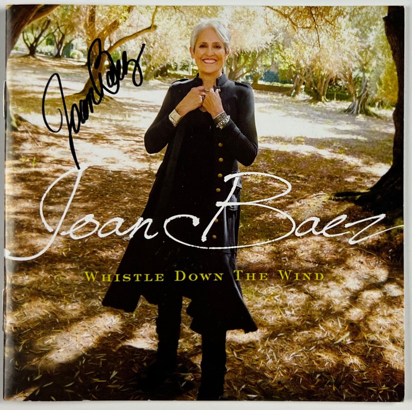 Joan Baez signed autograph Beckett CD Booklet Whistle Down The Wind
