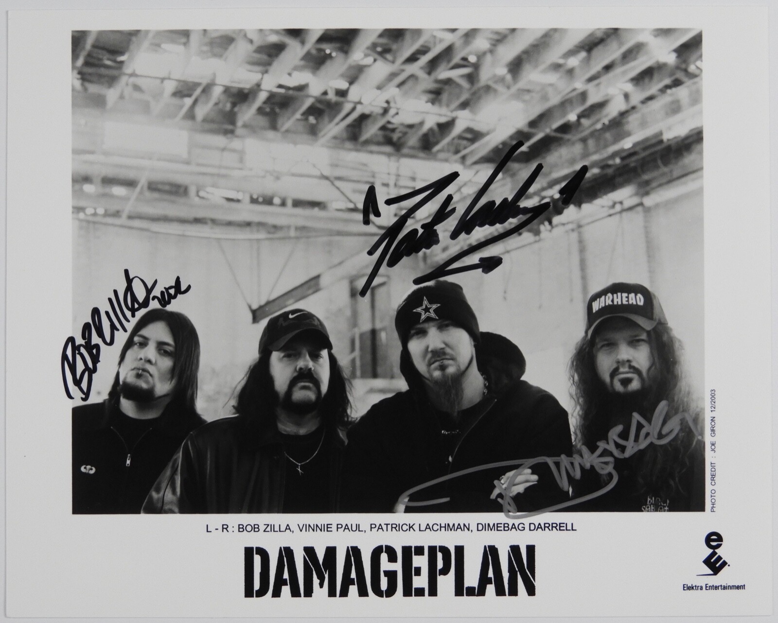 Damageplan Signed JSA Autograph 8 x 10 photo Dimebag Darrell +

