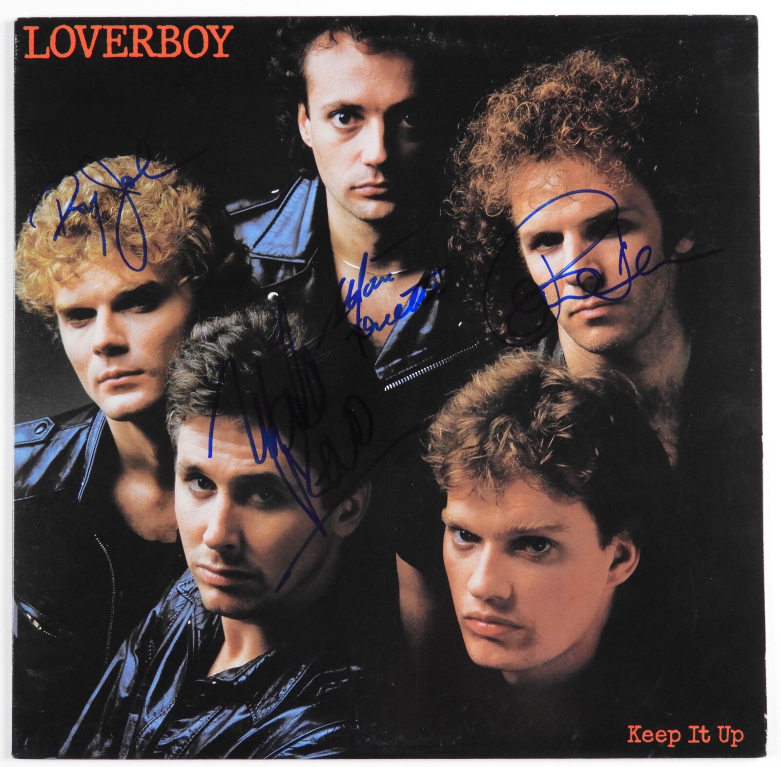 Loverboy JSA Signed Autograph Album Record Keep It Up Mike Reno Paul Dean +
