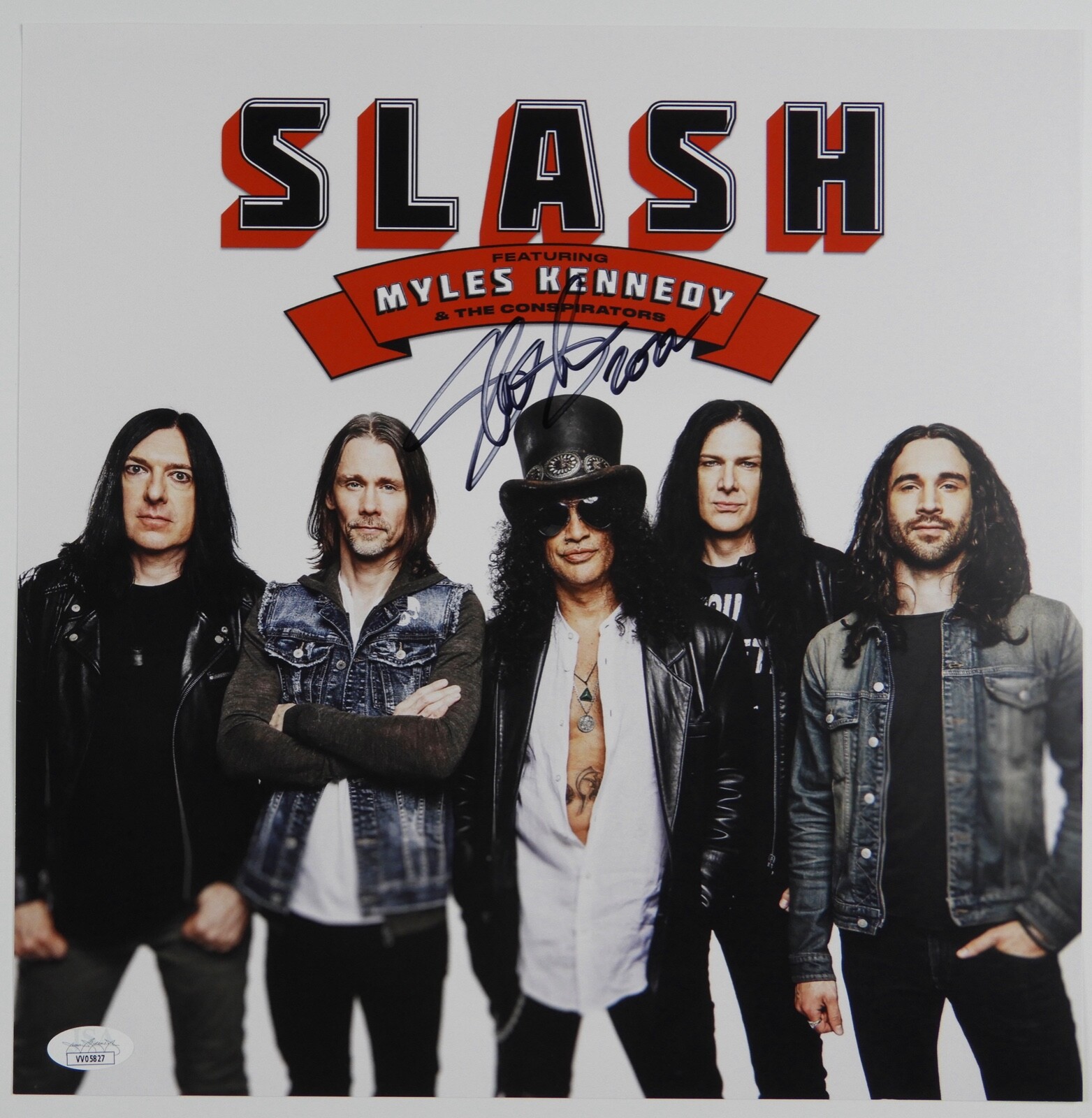 Slash JSA Signed Autograph Album Record Lithograph Guns N' Roses

