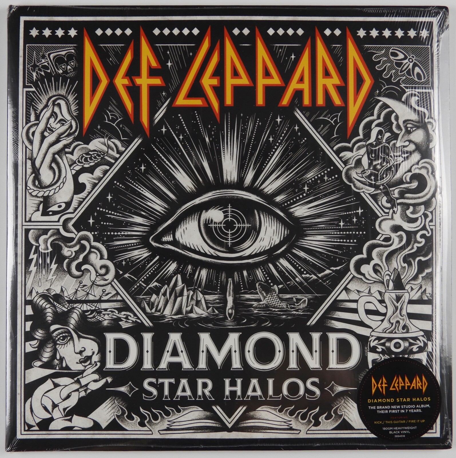 Def Leppard Fully Signed Autograph Album Flat Diamond Star Halos

