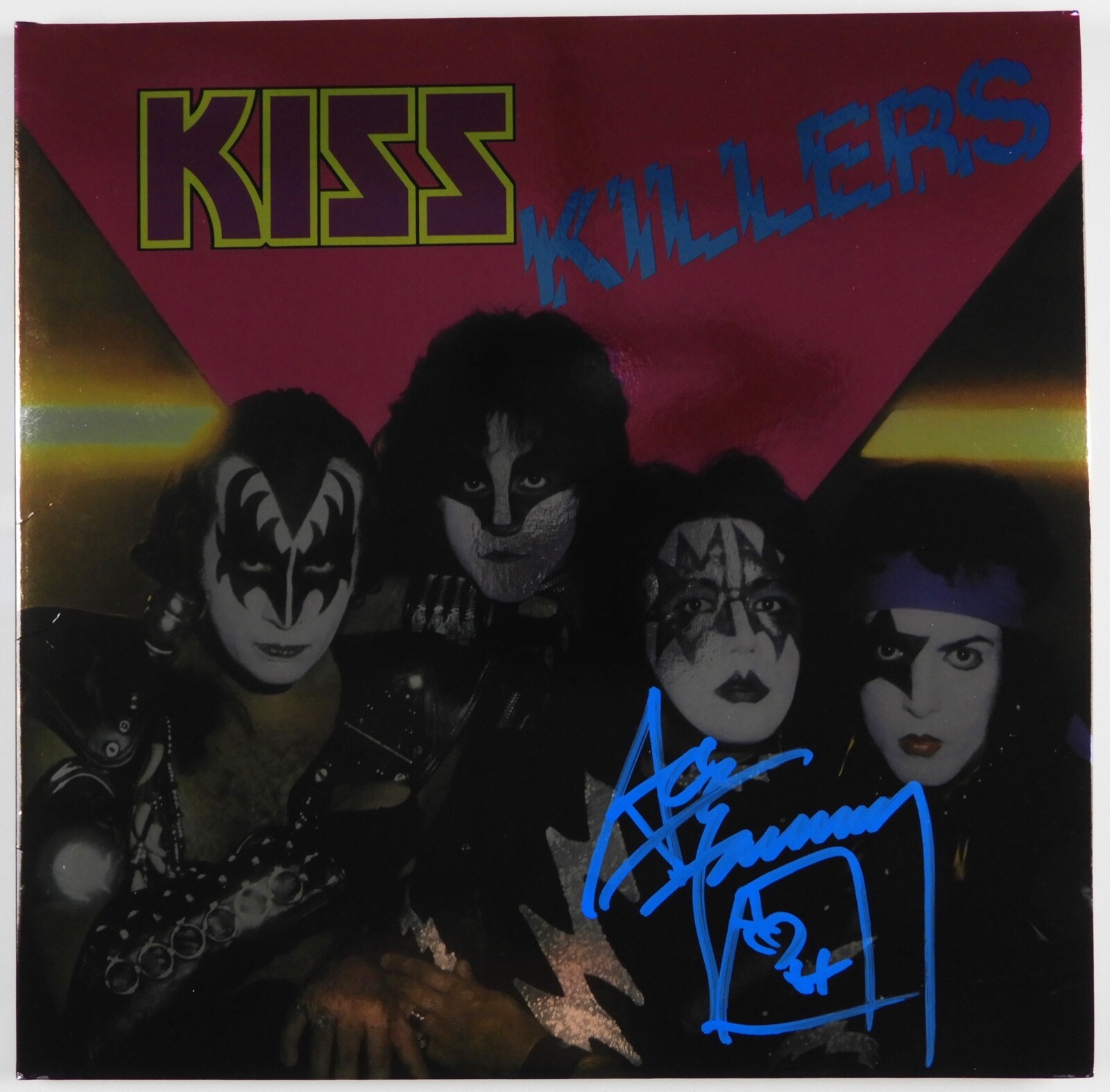 KISS JSA Ace Frehley Autograph Signed Record Album Killers Pink Vinyl
