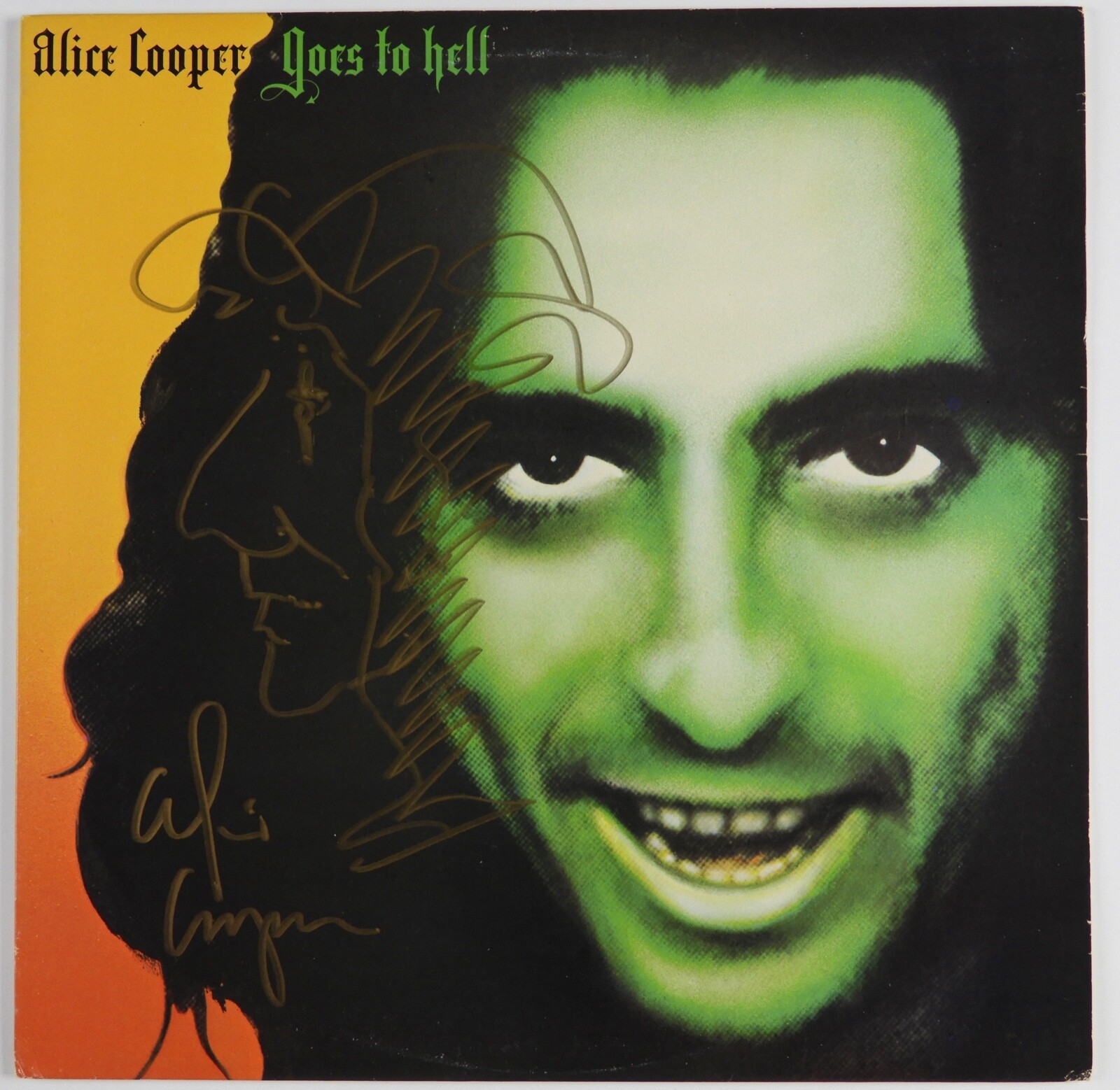 ALICE COOPER SKETCH SIGNED JSA AUTOGRAPH ALBUM RECORD VINYL GOES TO HELL COLLECTIBLE MEMORABILIA