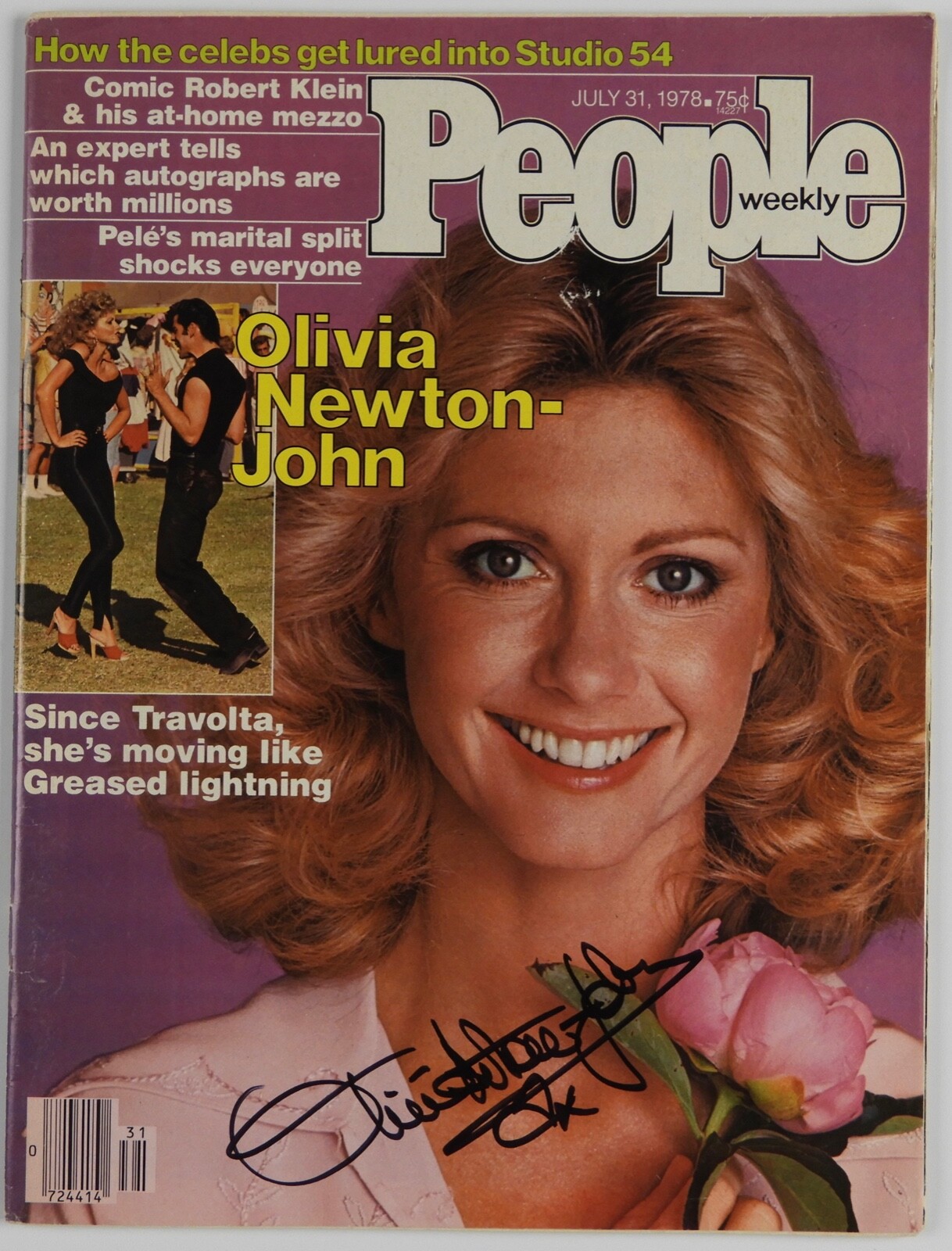 Olivia Newton-John JSA Autograph Signed People Magazine 1978
