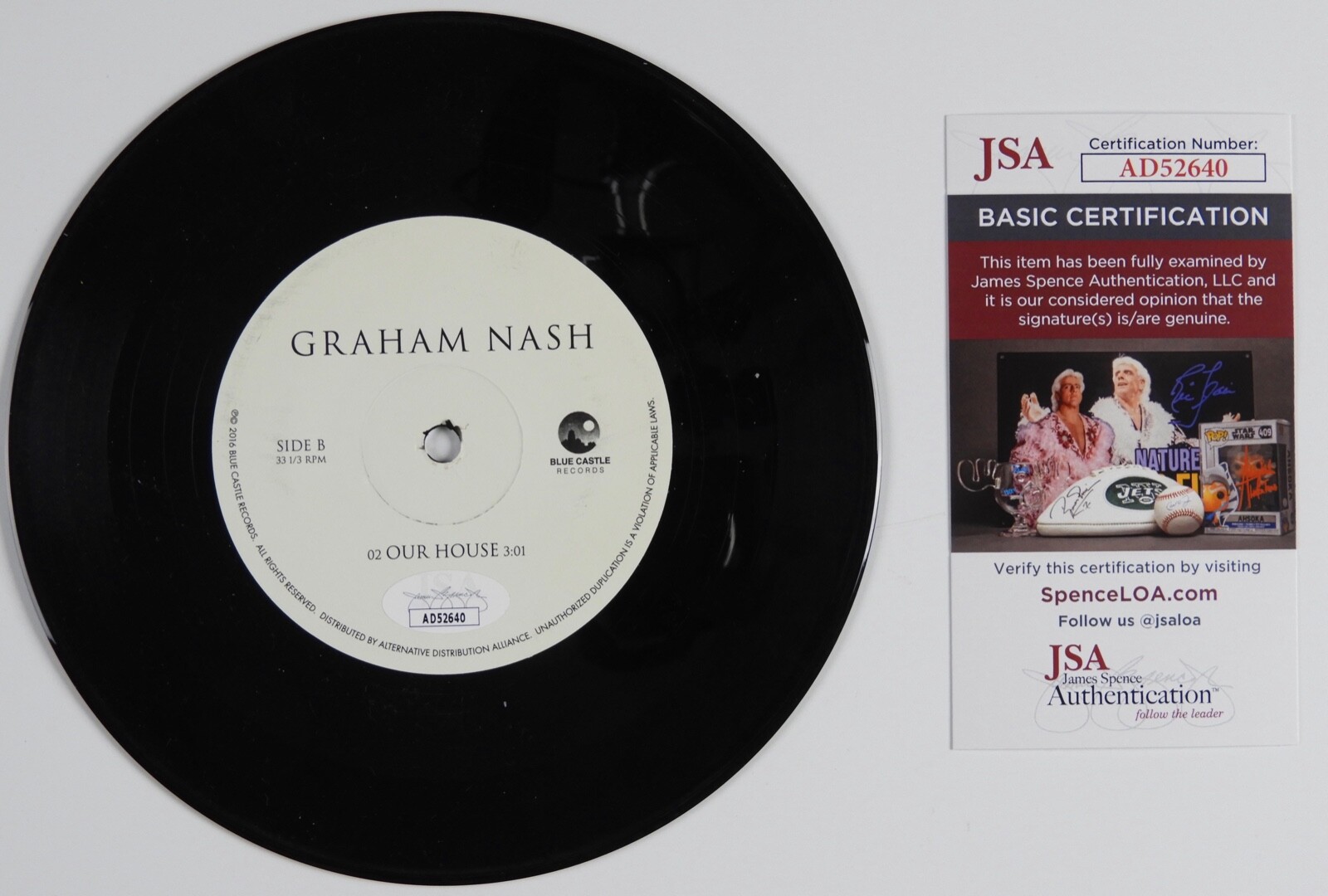 Graham Nash Signed Autograph 45 JSA Vinyl Record Teach Your Children
