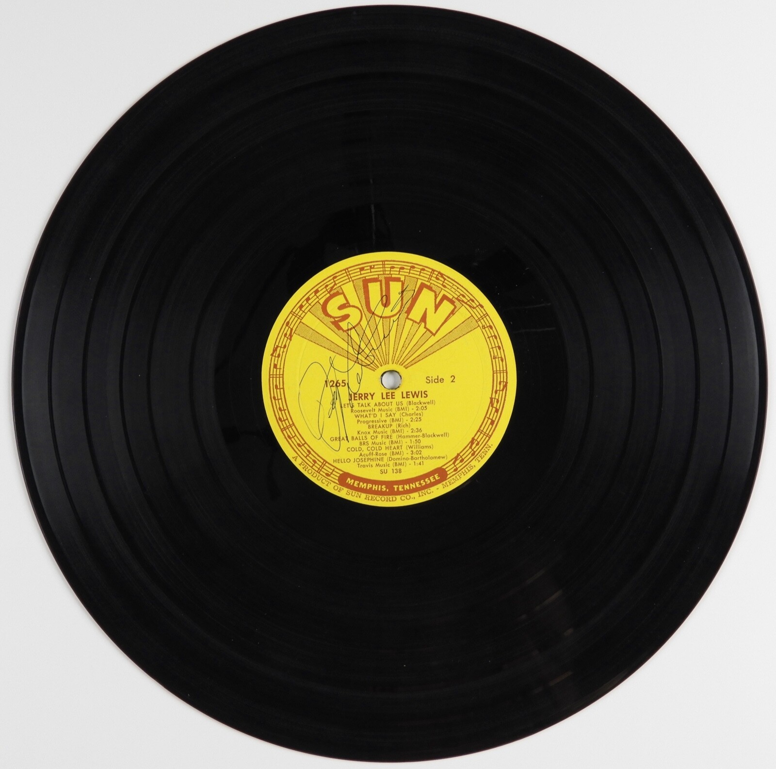 Jerry Lee Lewis Signed Autograph JSA Vinyl Record Original Sun Record Greatest
