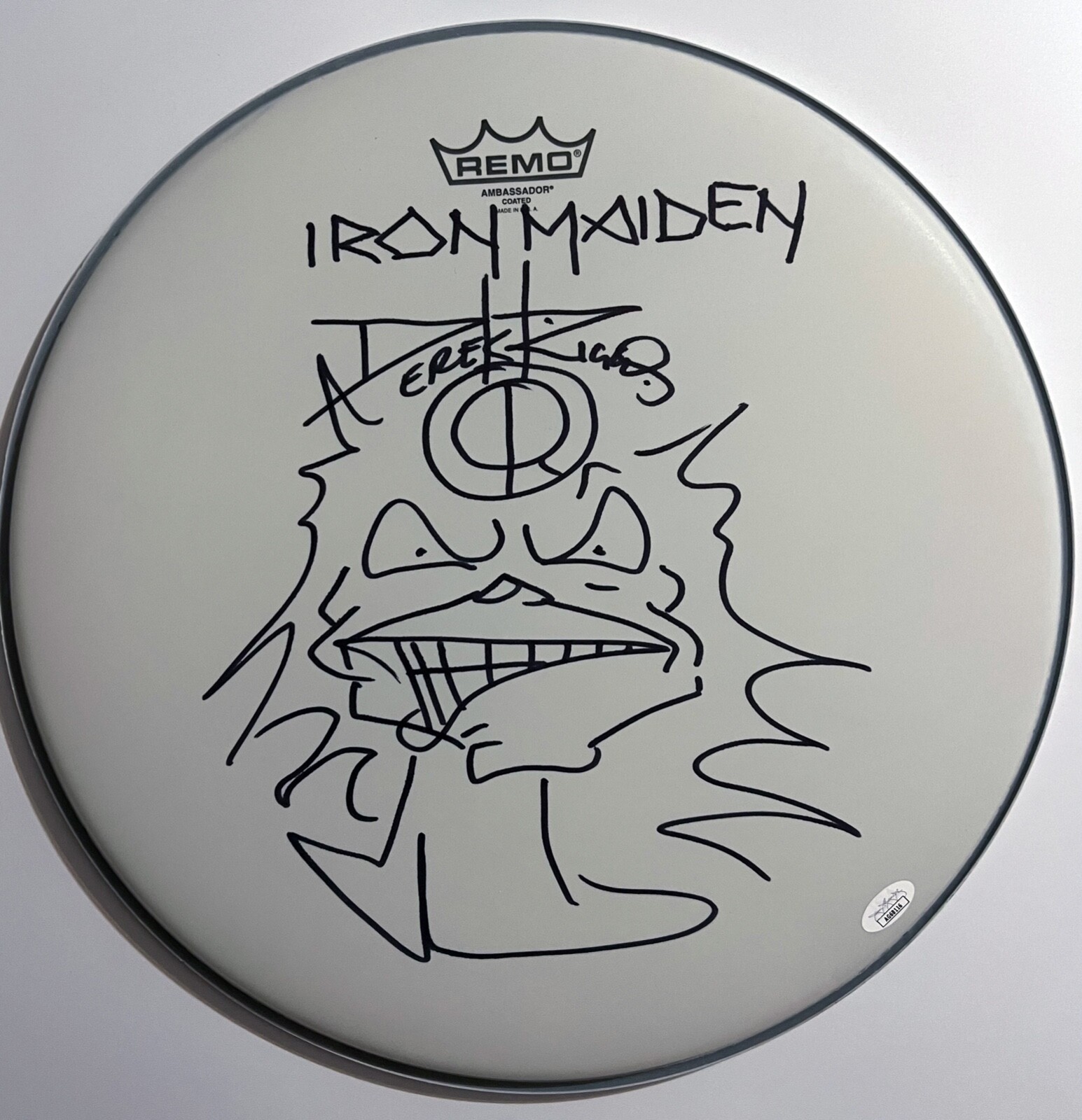Iron Maiden Derek Riggs JSA Autograph Signed 16