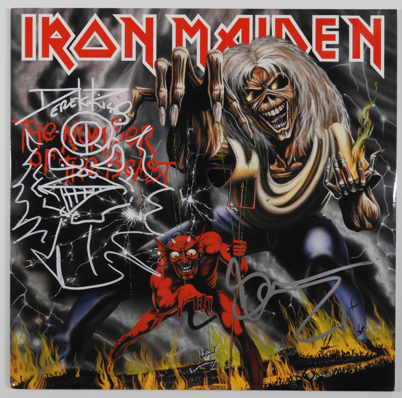 Iron Maiden Derek Riggs JSA Autograph Signed Album with Original Sketch ...