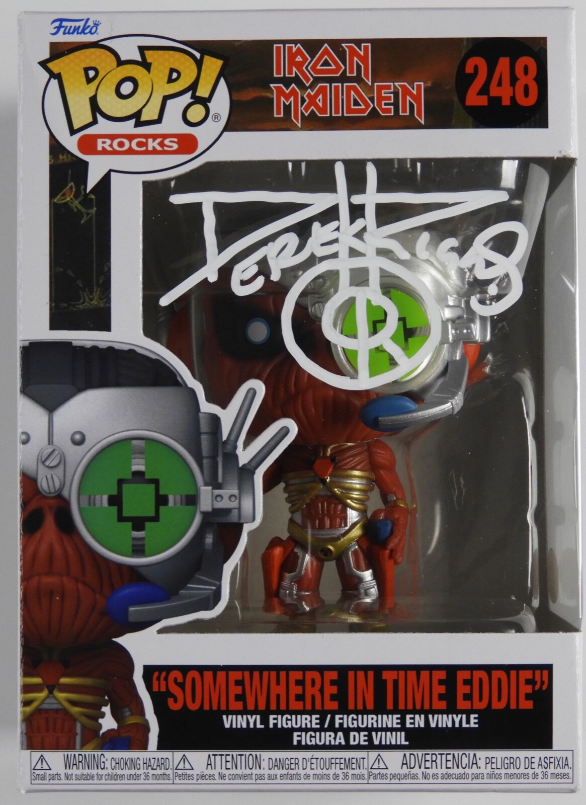 Derek Riggs JSA Autograph Signed Eddie Iron Maiden FUNKO POP #248
