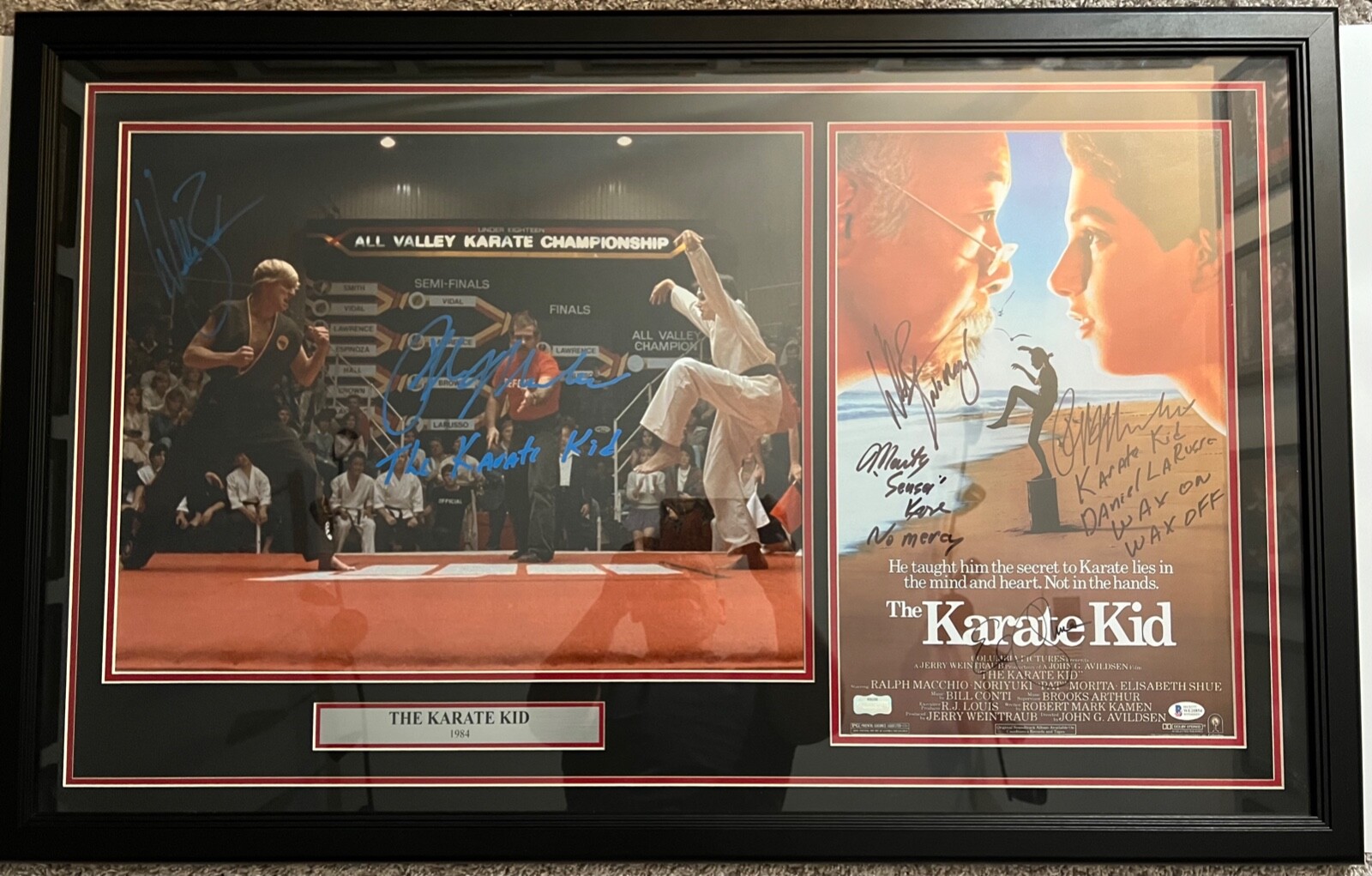 The Karate Kid Beckett Signed Autograph Photo Ralph Macchio William Zabka +
