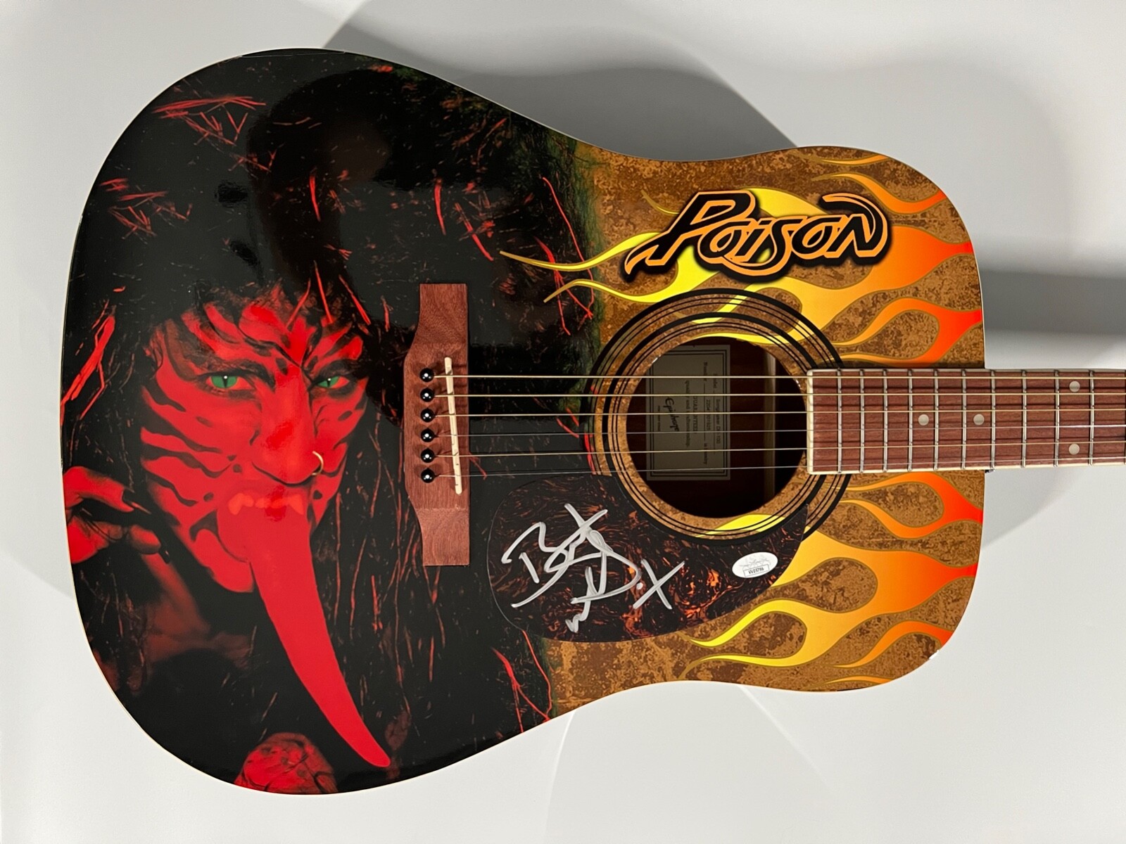 Bret Michaels Poison JSA Autograph Signed Acoustic Guitar
