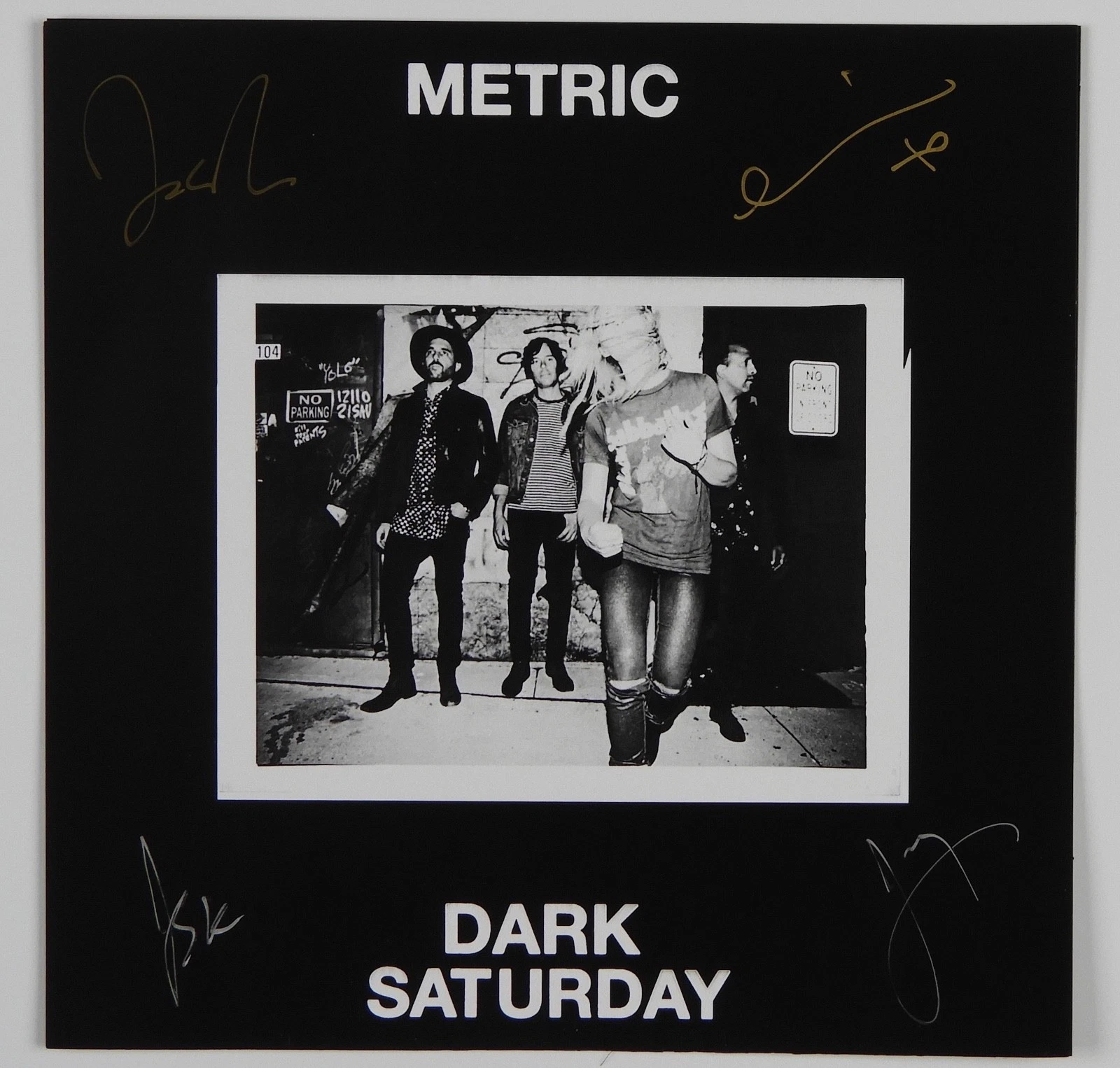 Metric Dark Sunday Full Band Signed JSA Signed Autograph 45 Flex Record Vinyl

