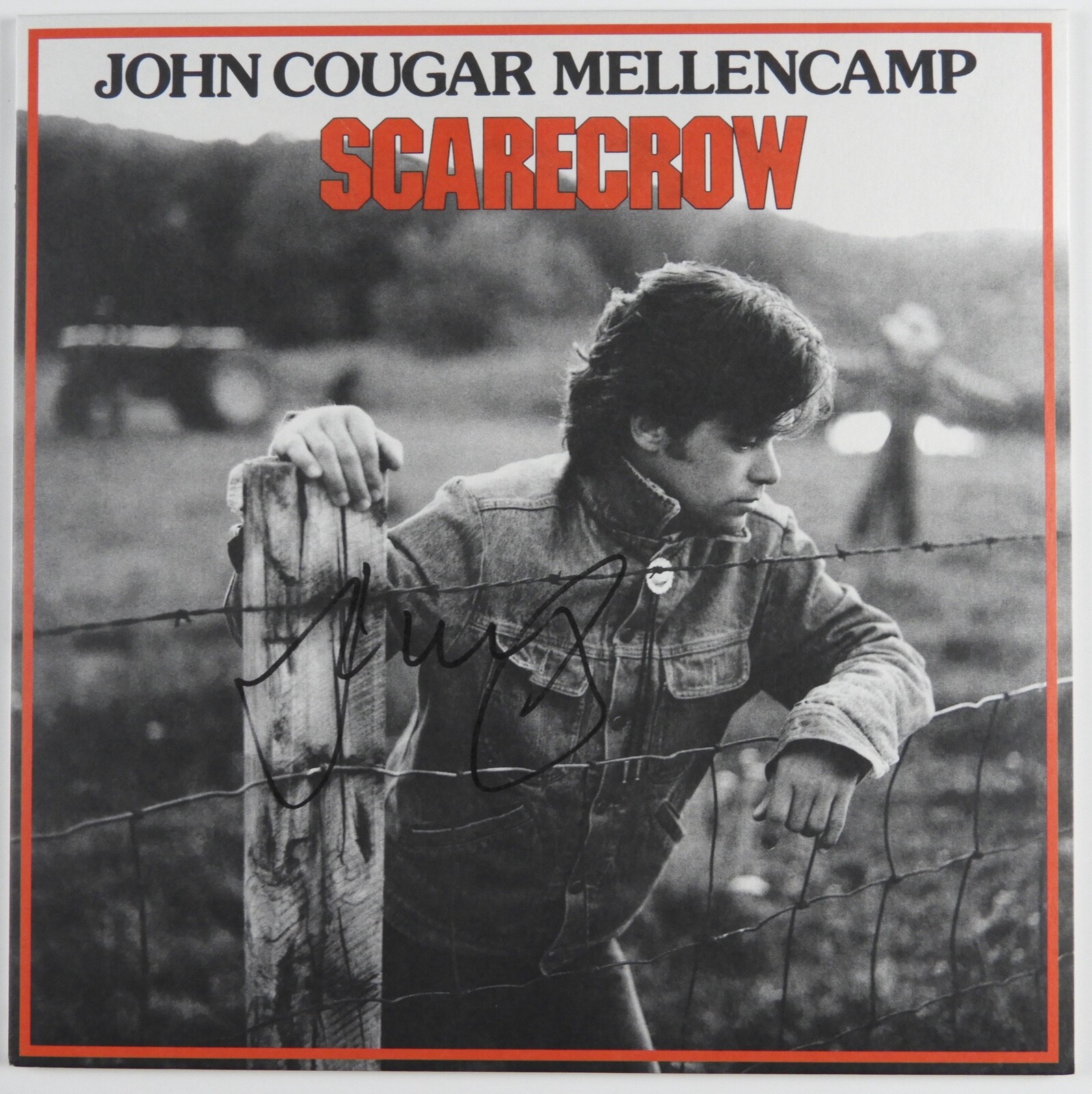 John Cougar Mellencamp JSA Signed Autograph Album Vinyl Record LP Scarecrow
