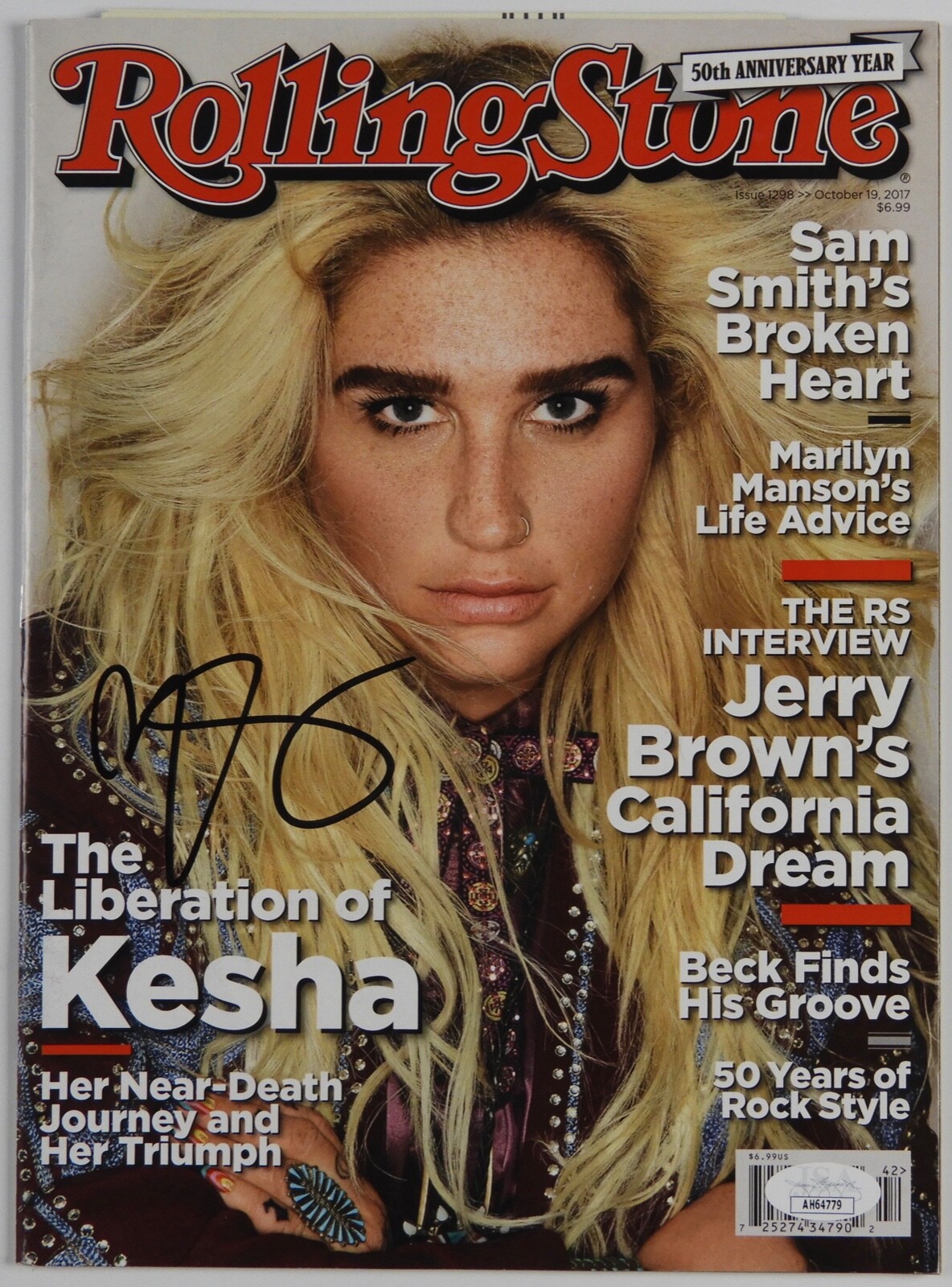 Kesha Autograph JSA Signed Rolling Stone Magazine Full Magazine
