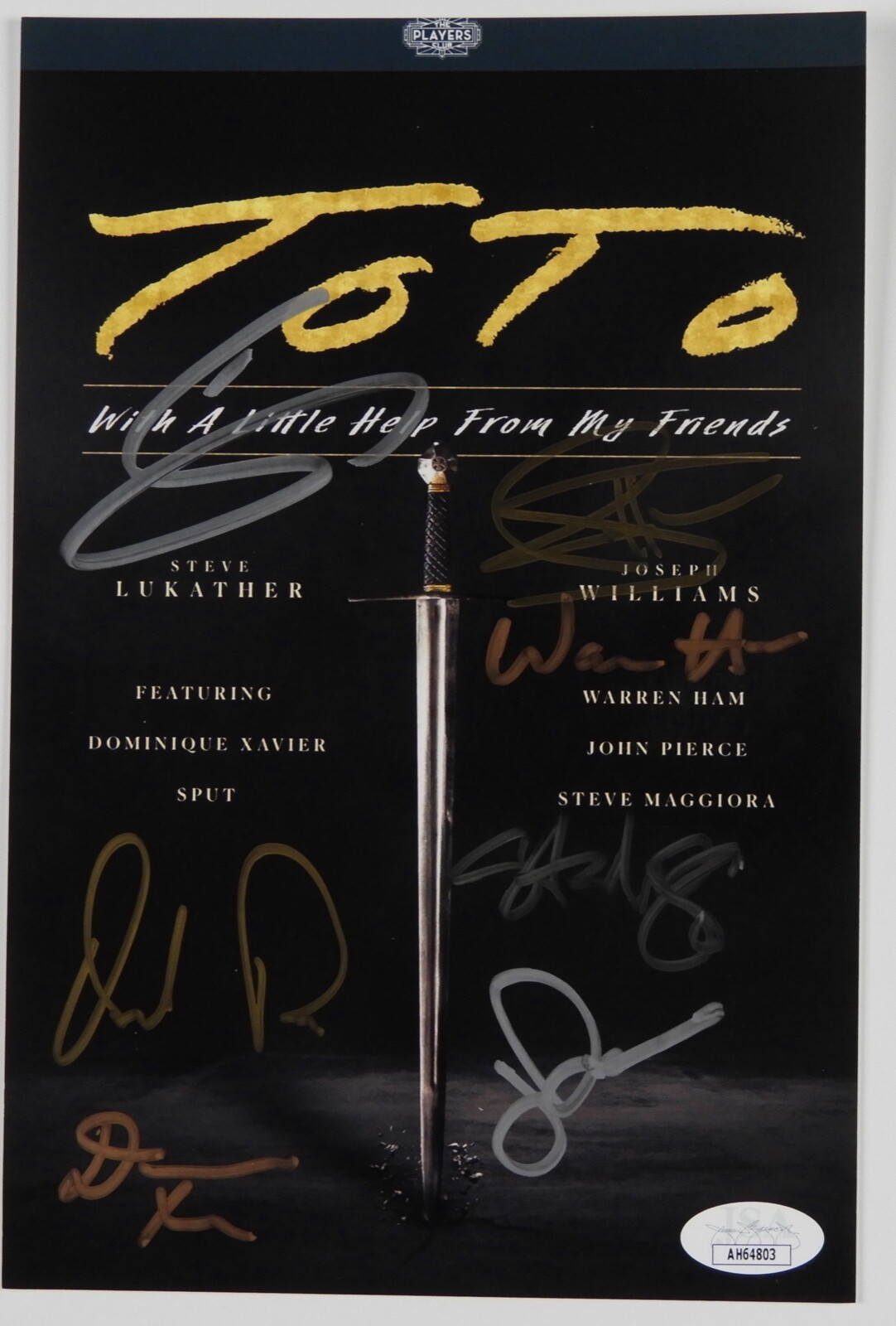 Toto JSA Autograph Signed Card includes CD and DVD

