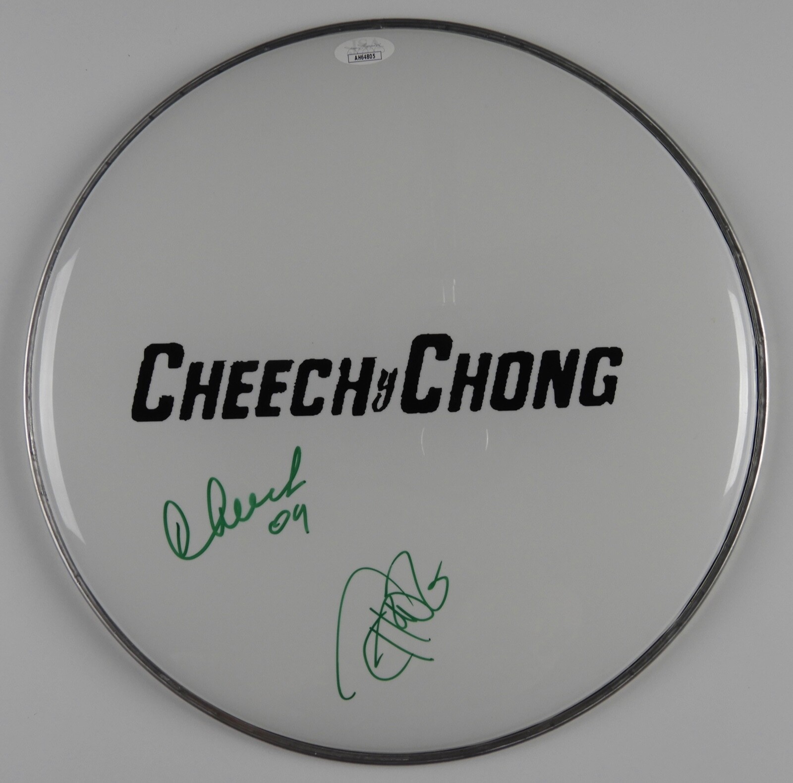 Cheech & Chong JSA Autograph Signed Drum Head 12