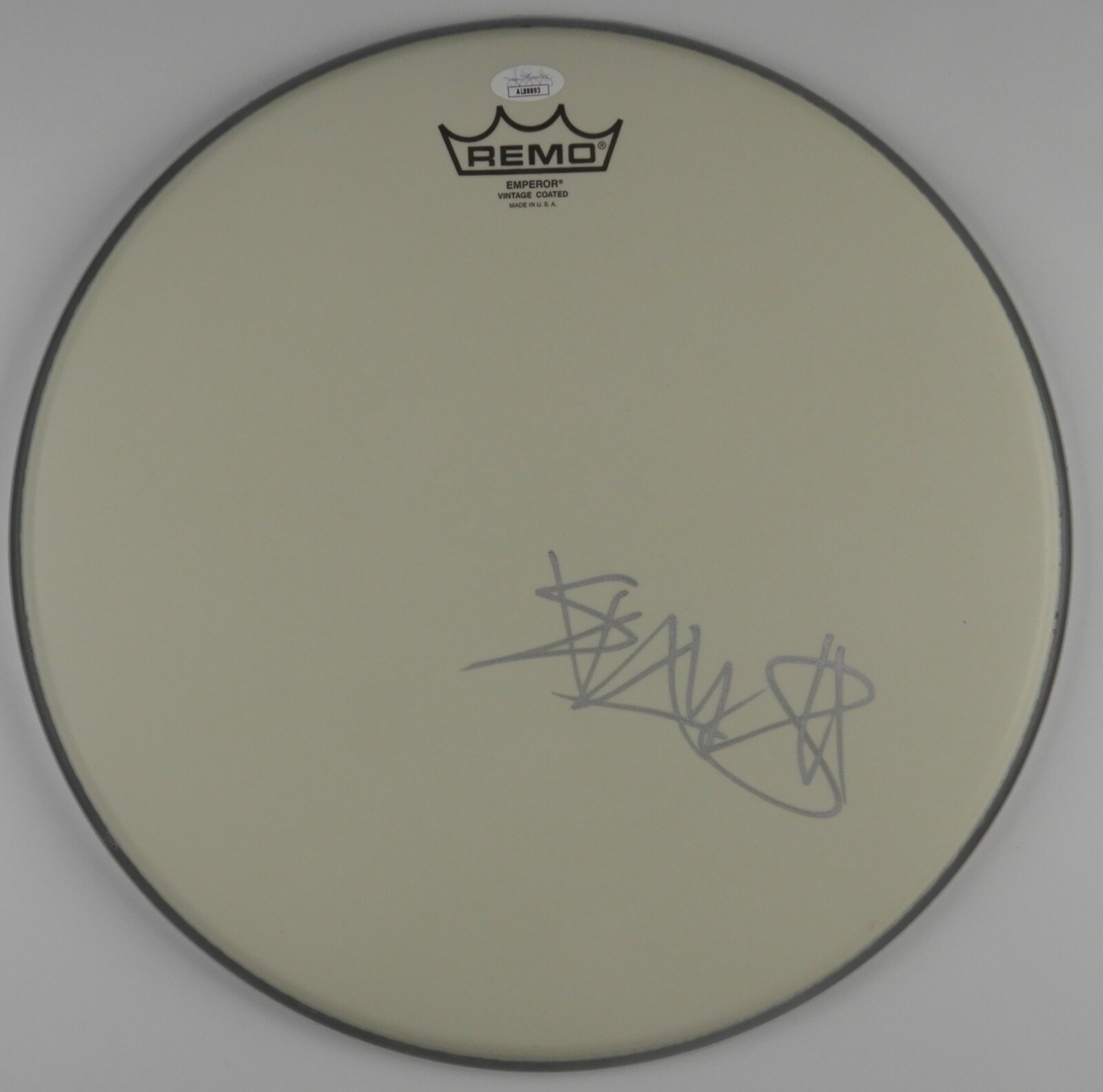 TRAVIS BAKER JSA AUTOGRAPH SIGNED DRUM HEAD COA 14″ BLINK 182 COLLECTIBLE MEMORABILIA