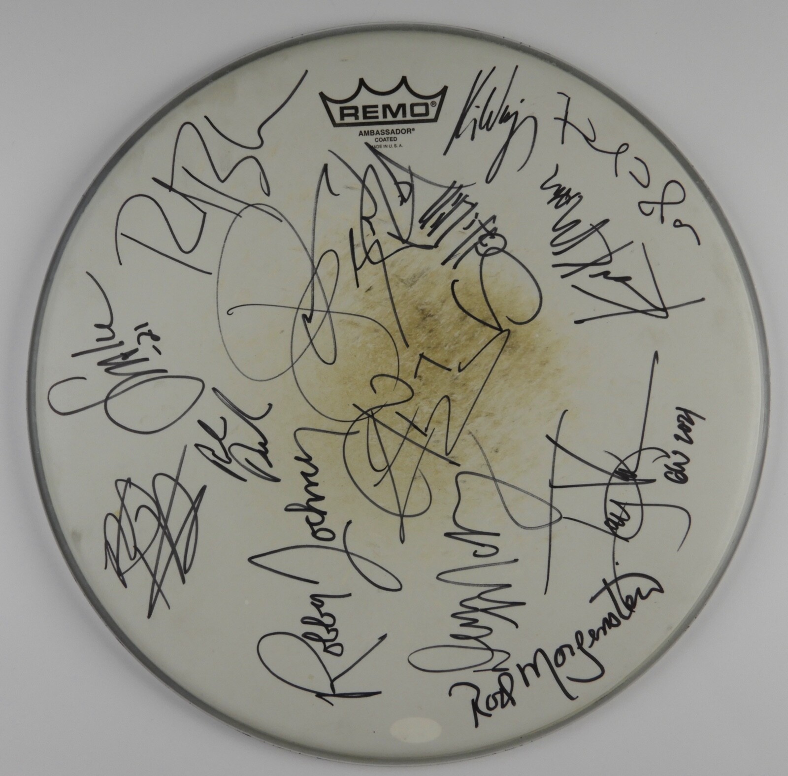 Skid Row Winger Great White JSA Autograph Signed Drum Head COA 14