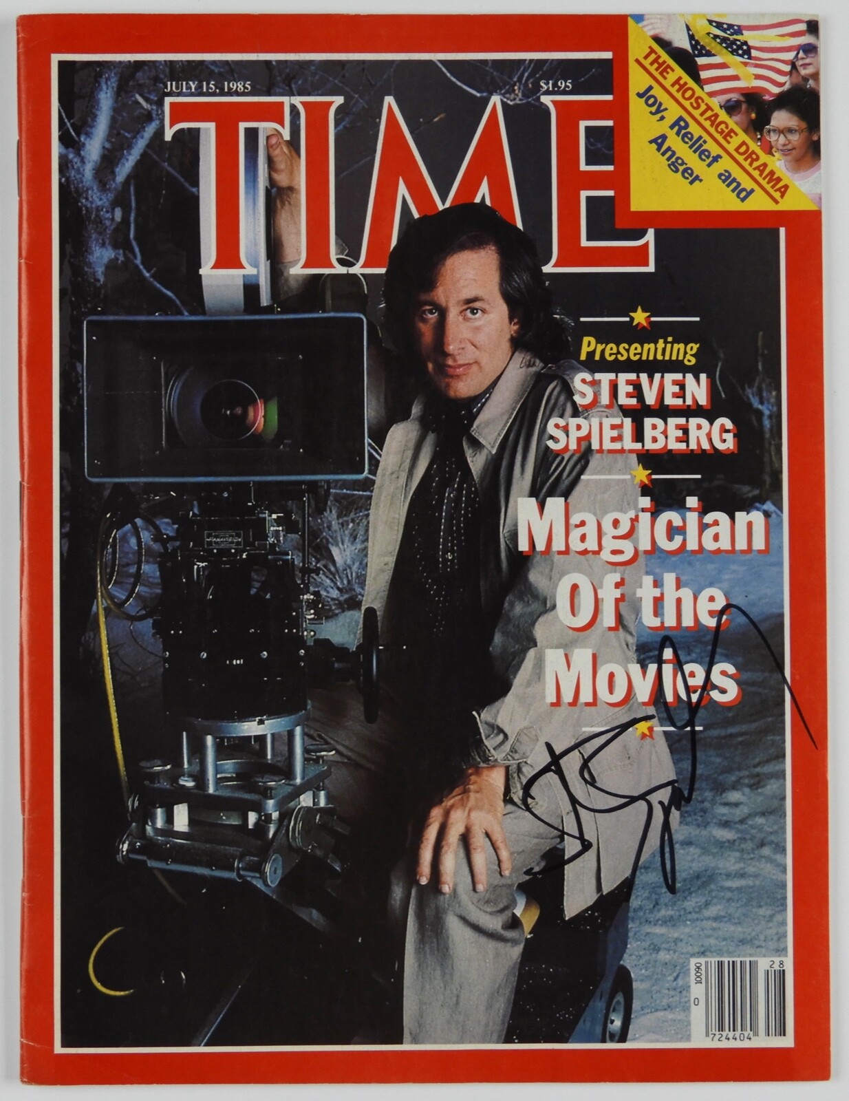 Steven Spielberg JSA Autograph Signed Time Magazine Raiders Of The Lost Ark
