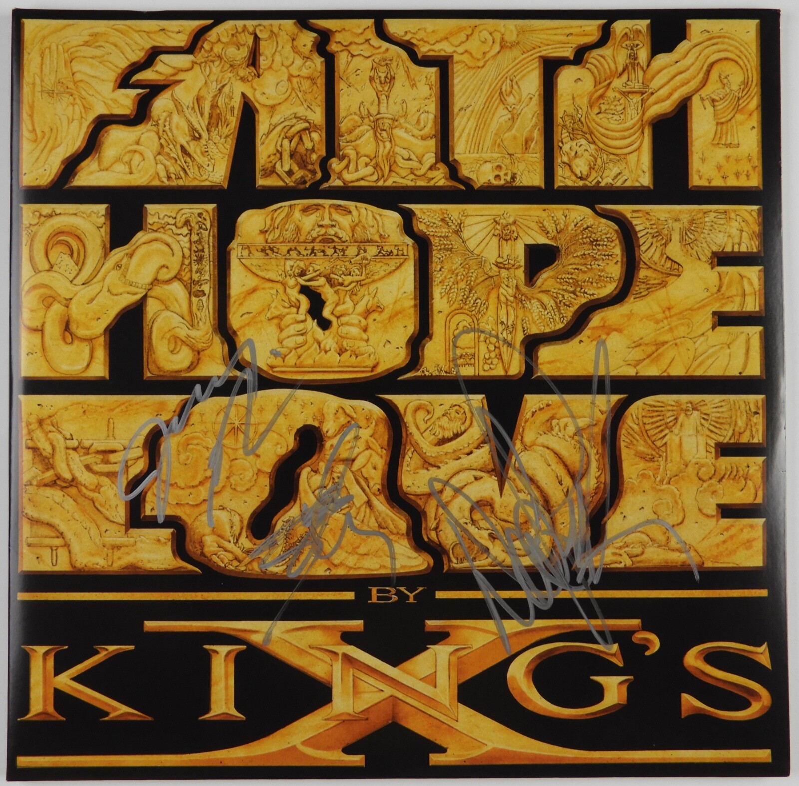 King's X JSA Fully Signed Autograph Album Record Faith Hope Love
