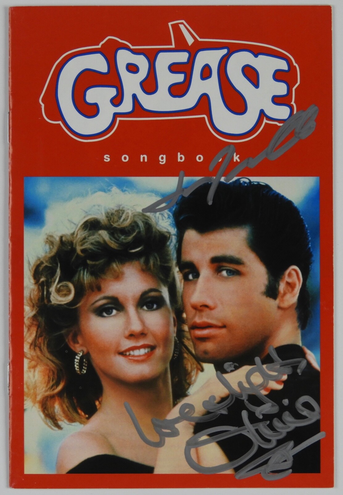 Olivia Newton-John John Travolta Grease JSA Signed Autograph Songbook
