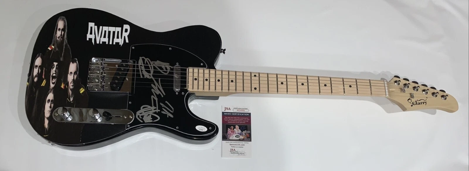 AVATAR SIGNED CUSTOM ELECTRIC GUITAR JONAS JARLSBY SWEDISH ROCK ALL 5 JSA COA
