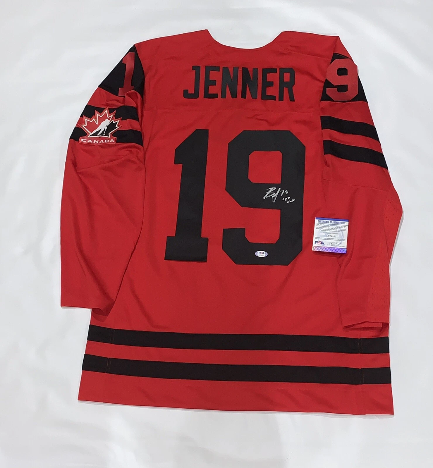 BRIANNE JENNER SIGNED TEAM CANADA 2022 OLYMPIC HOCKEY JERSEY MVP PSA COA

