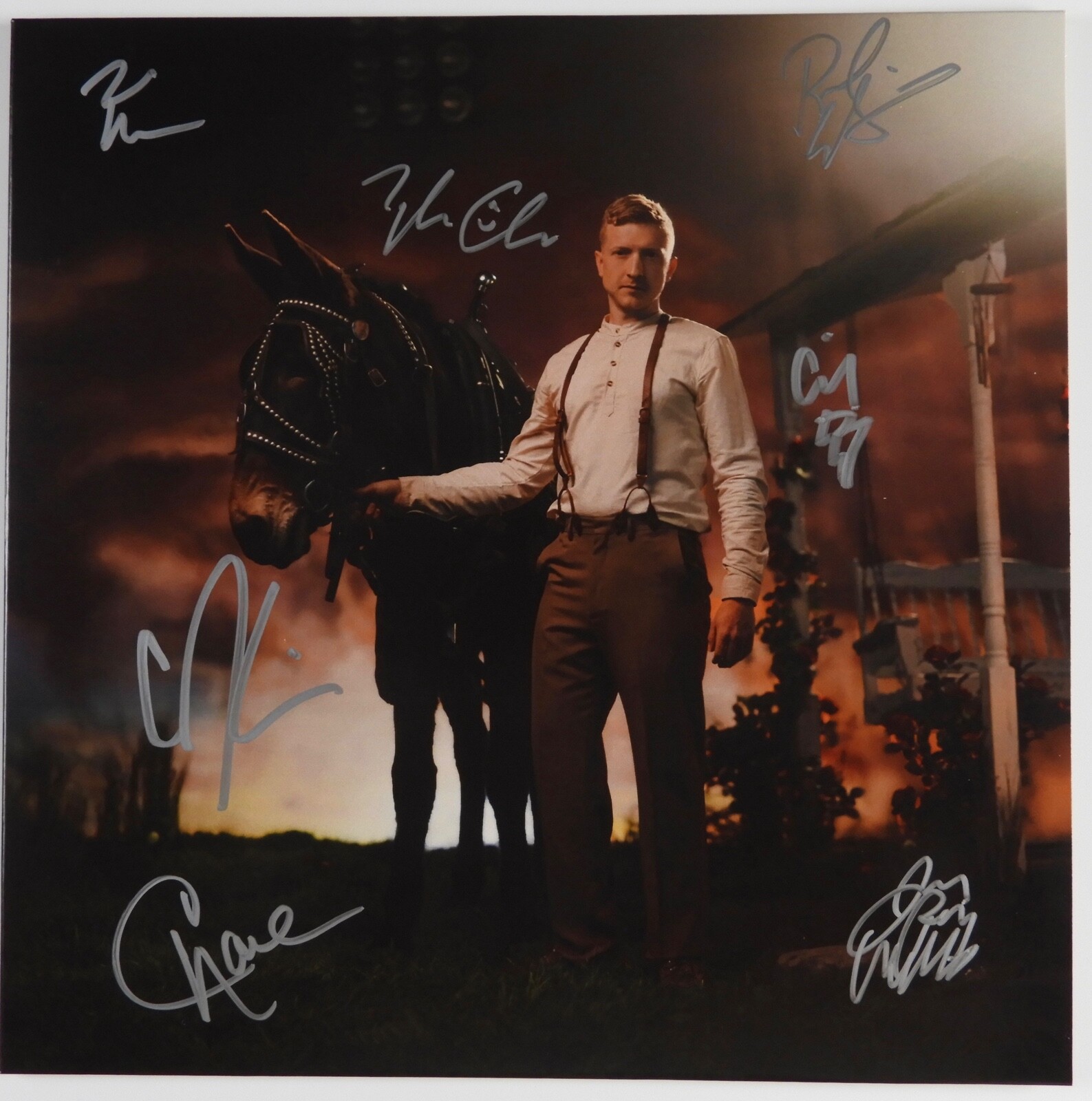 Tyler Childers Fully Signed JSA Autograph Record Album Rustin' In The Rain GREEN
