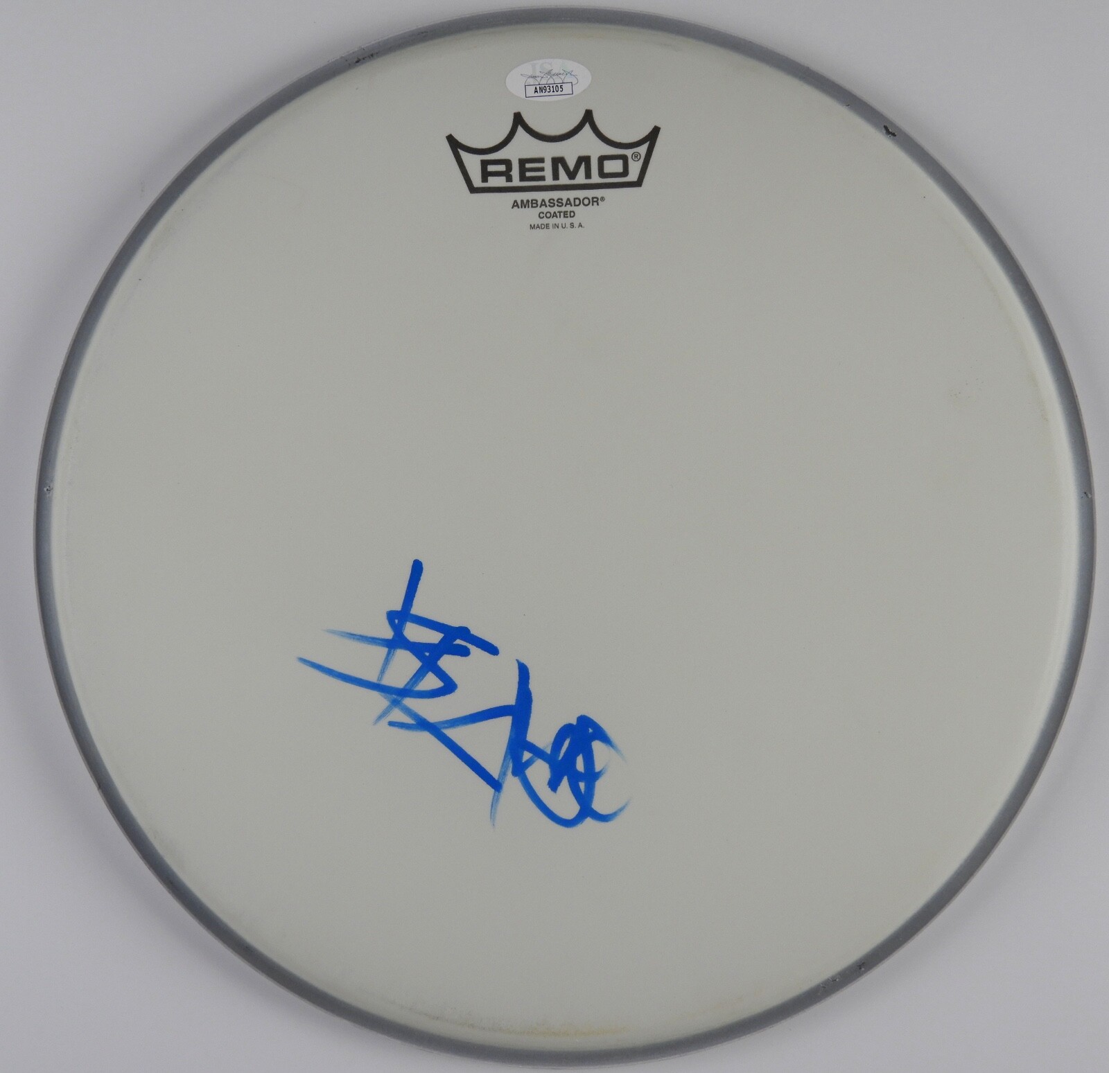 TRAVIS BAKER JSA AUTOGRAPH SIGNED DRUM HEAD COA 14″ BLINK 182 COLLECTIBLE MEMORABILIA