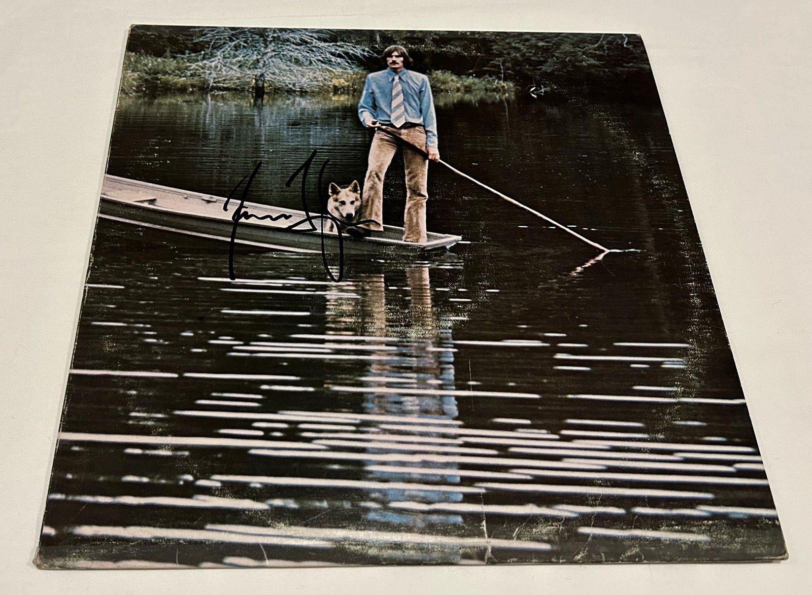 JAMES TAYLOR SIGNED ONE MAN DOG VINYL RECORD JSA

