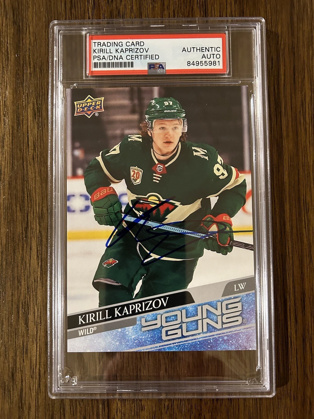 Kirill Kaprizov Signed Autograph Jumbo YOUNG GUNS Rookie Card MN Wild PSA
