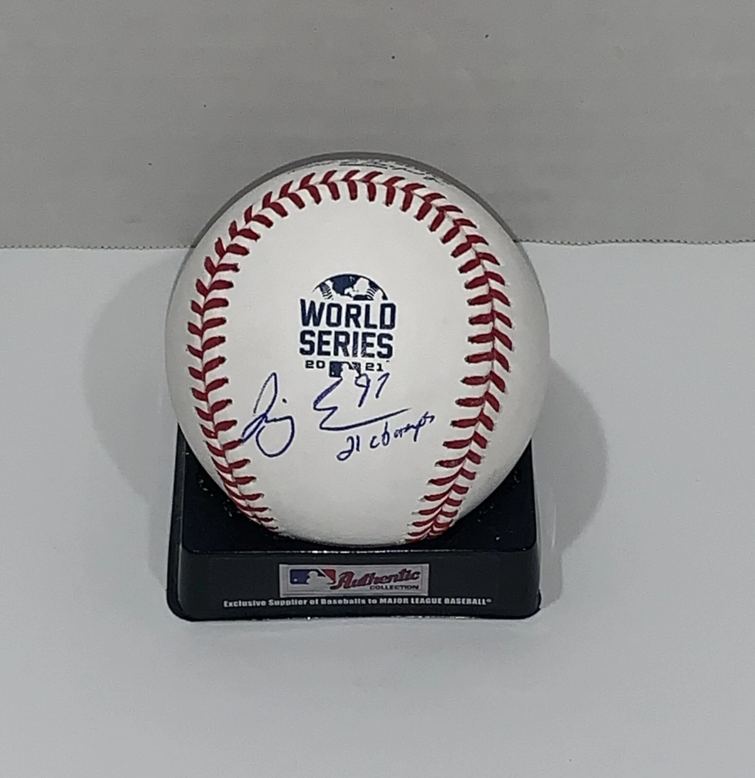 JIMMY LEO SIGNED 2021 WORLD SERIES BASEBALL ATLANTA BRAVES
