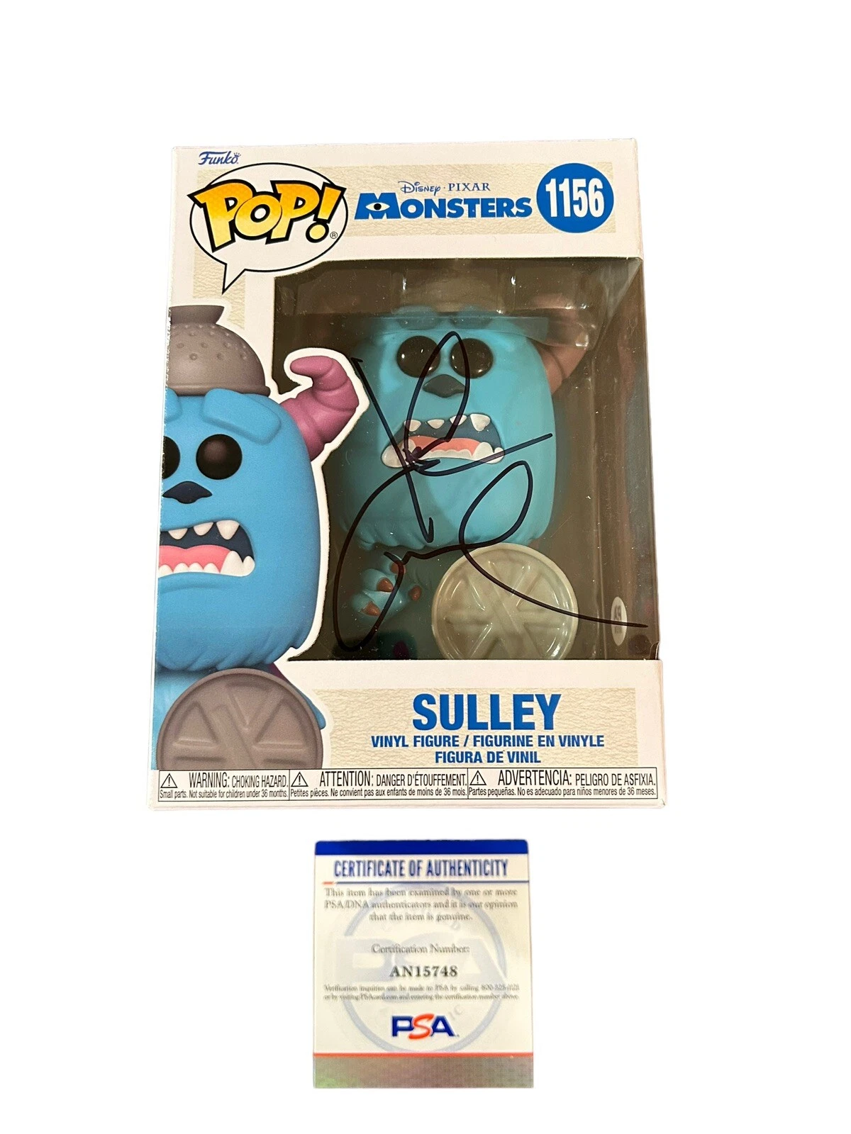 John Goodman ‘Monsters Inc’ Signed Autograph ‘Sulley’ Funko Pop PSA COA PROOF
