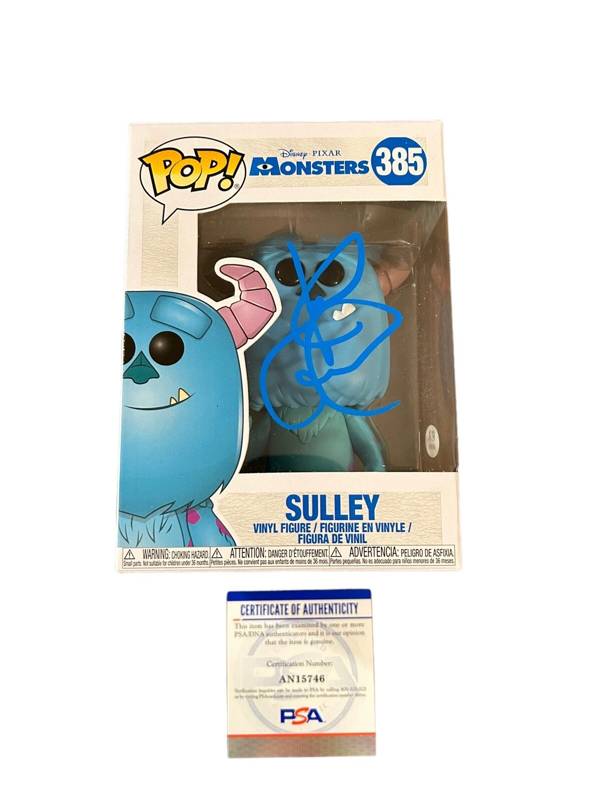 John Goodman ‘Monsters Inc’ Signed Autograph ‘Sulley’ Funko Pop PSA COA PROOF
