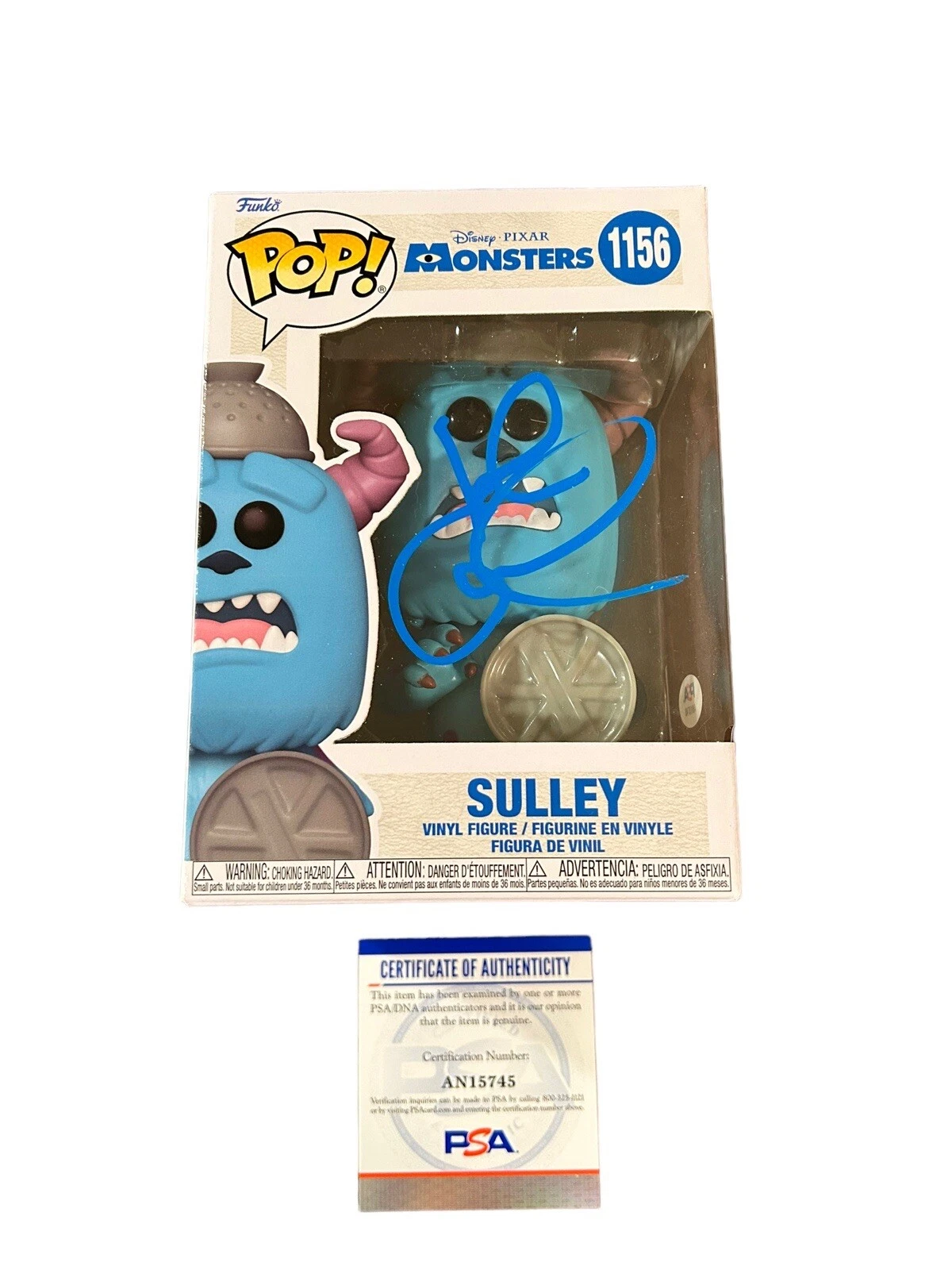 John Goodman ‘Monsters Inc’ Signed Autograph ‘Sulley’ Funko Pop PSA COA PROOF
